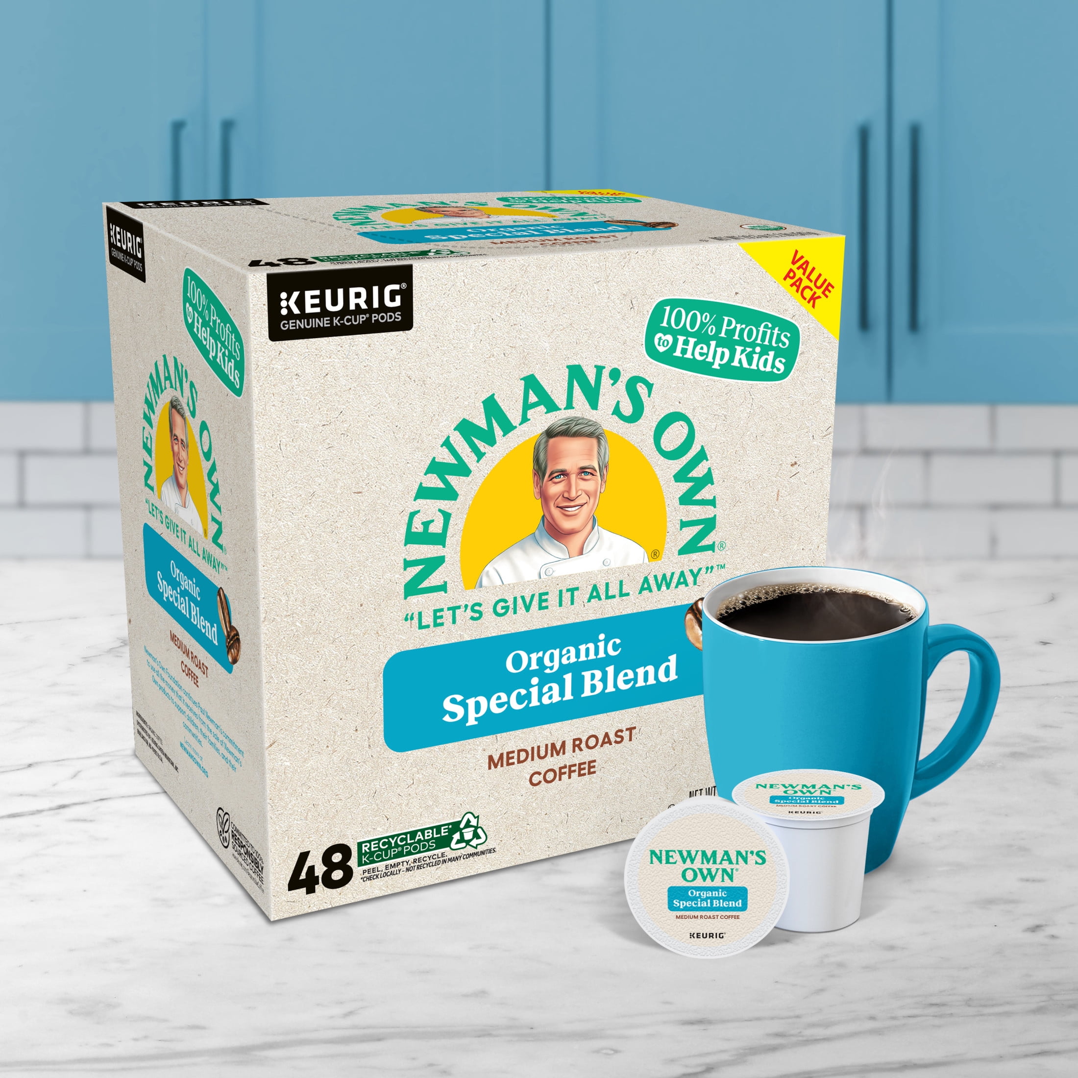 Newman's Own Organics Special Blend Coffee Pods, Medium Roast (48 Count) zcf4y