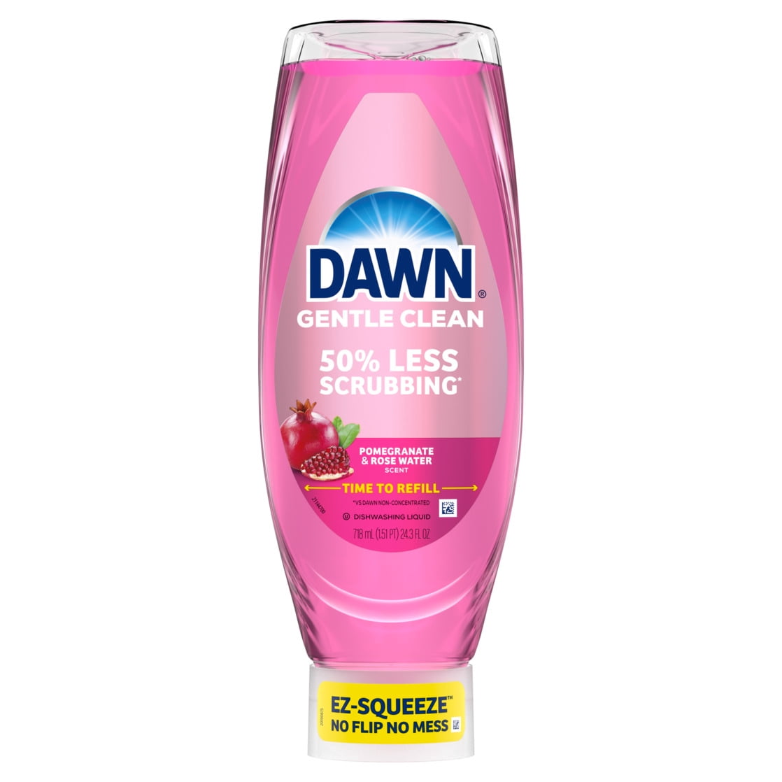 Dawn Gentle Clean EZ-Squeeze Dish Soap, Pomegranate & Rose Water, Grease-Fighting Liquid (8 Pack, 24.3 fl oz) da90j