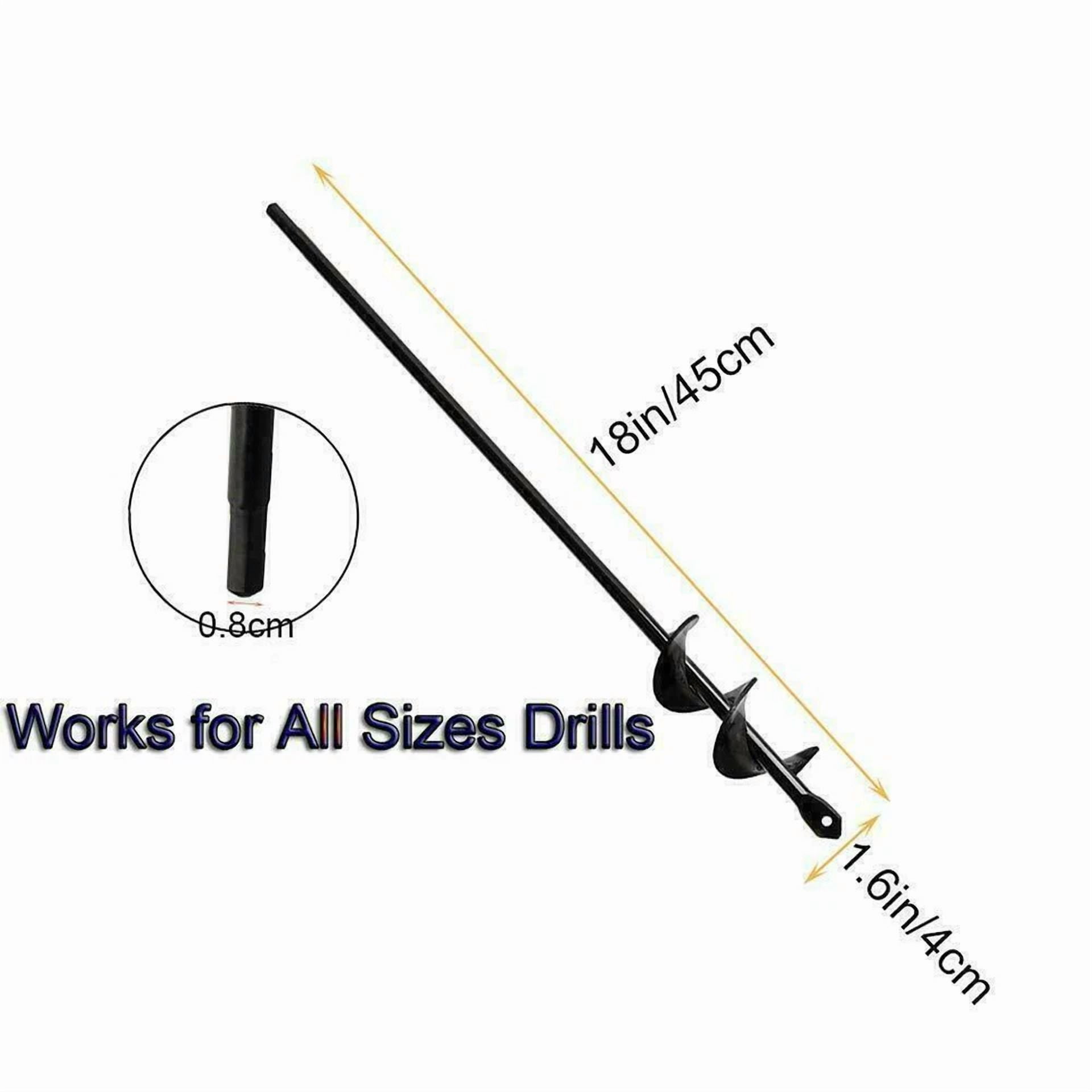Purely Elizabeth Planting Auger Spiral Drill Bit for Garden Soil and Bulb Planting (18 in) 0qmtb