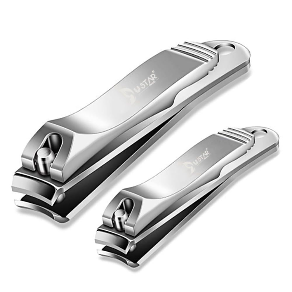 Bestope Stainless Steel Nail Clipper Set (Silver, 2 Piece) d9q95