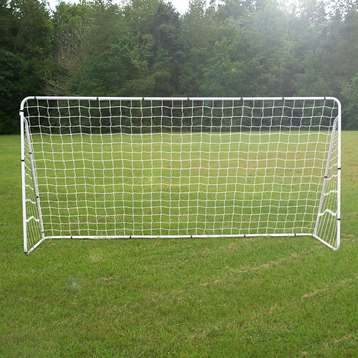 ZenStyle Soccer Goal Training Net with Steel Frame (White, 12 ft x 6 ft) 6sfzc