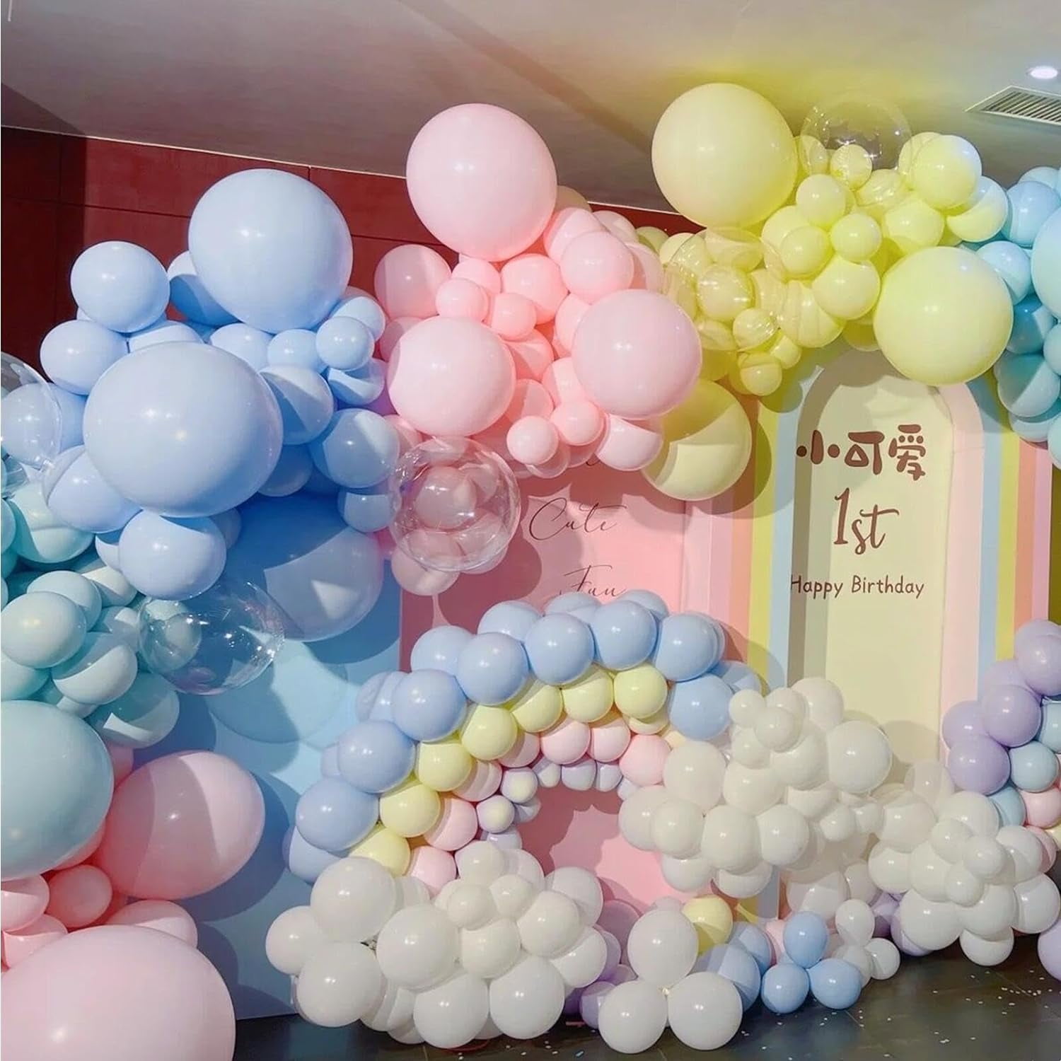 Party Decor Balloon Garland Arch Kit (Red, Black, White, 412 Pieces) fdnff