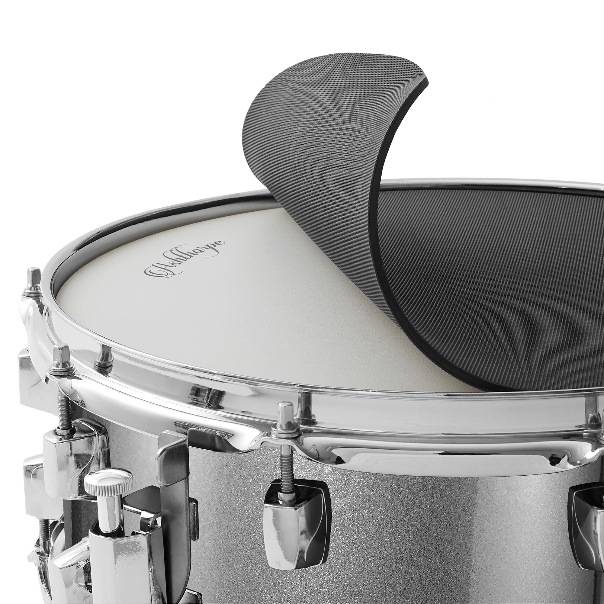 Ashthorpe Snare Drum Set with Remo Head and Stand (Silver, 14 in x 6 in) ci8rc - Image 4