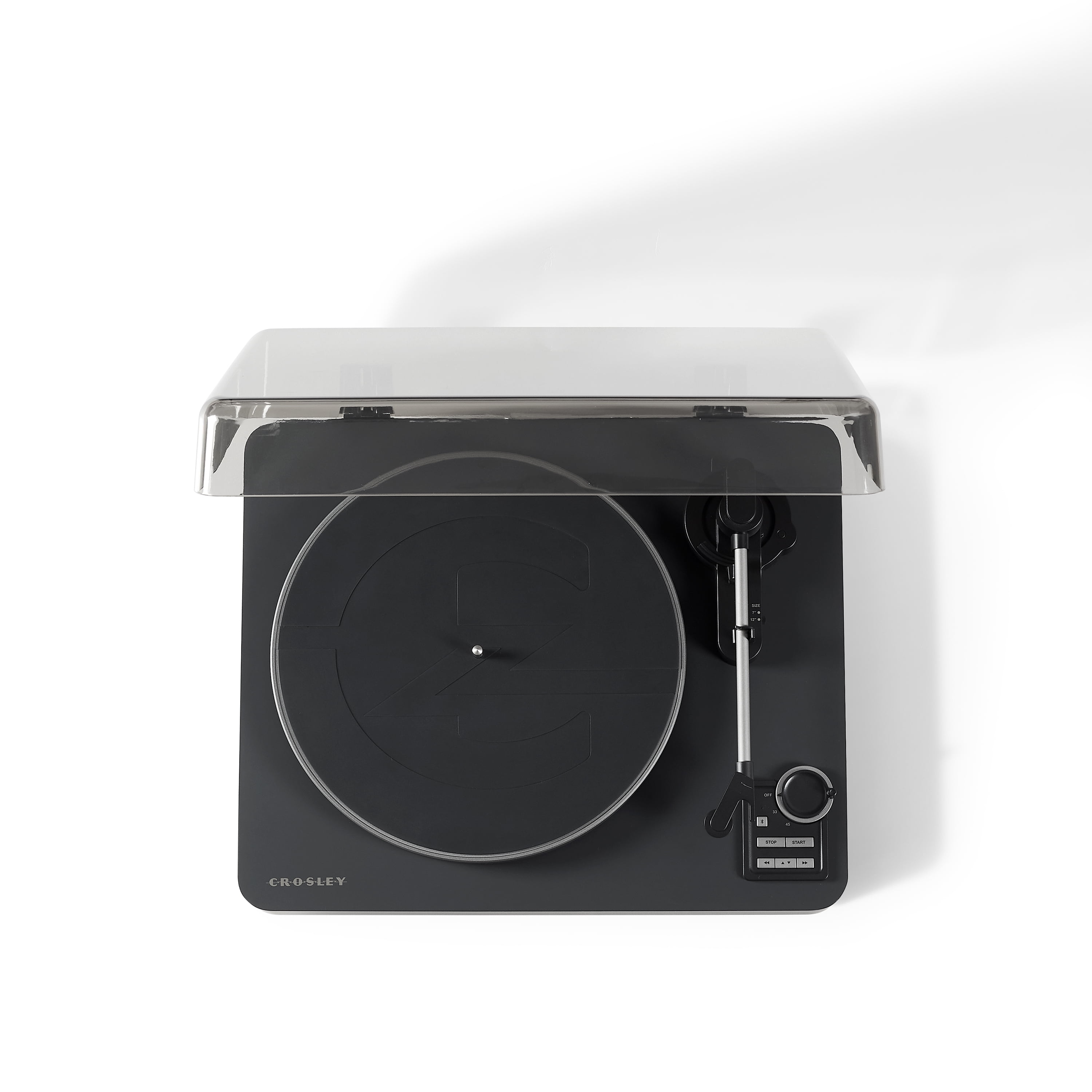 Crosley C300 Fully Automatic Bluetooth Vinyl Record Player (Black, 2-Speed) o8hkg