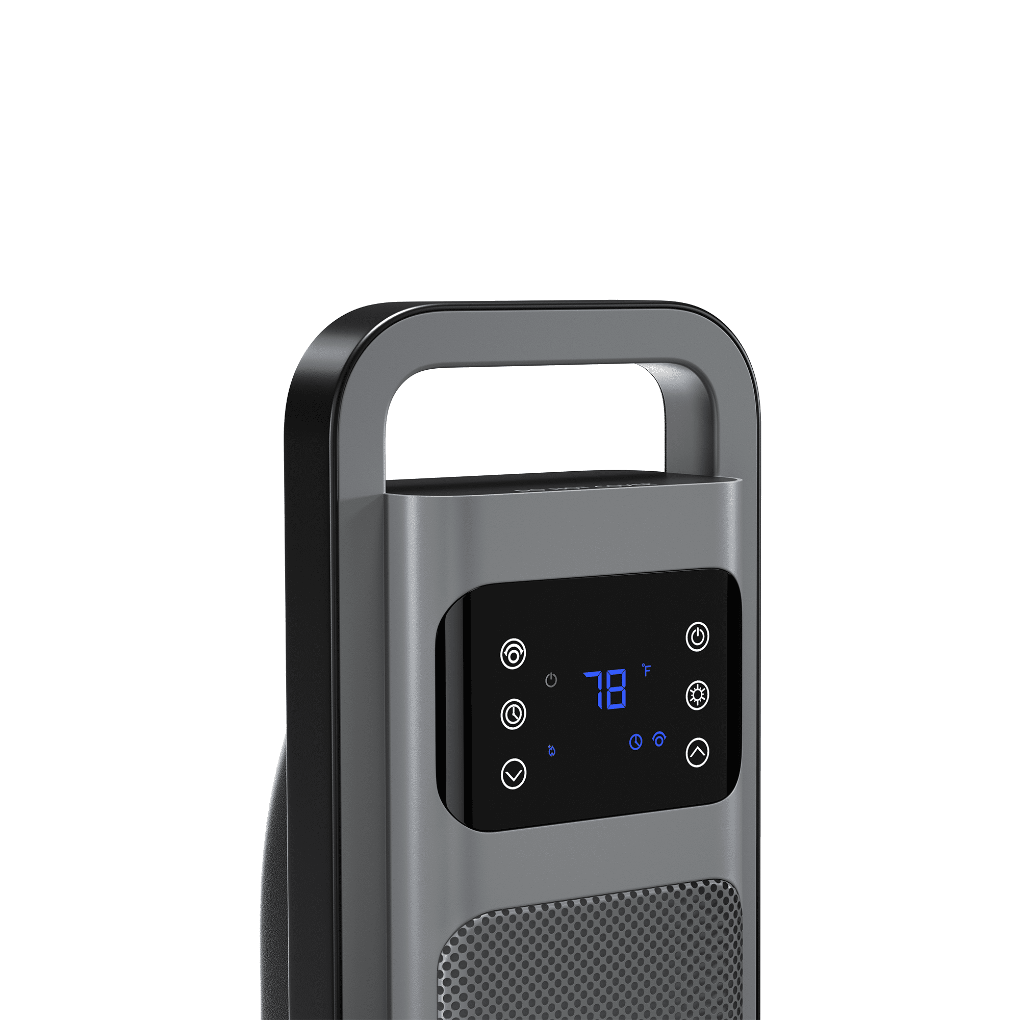 Comfort Zone 26 in Oscillating Digital Tower Heater with Remote Control (Silver, 26 in) n1rbh