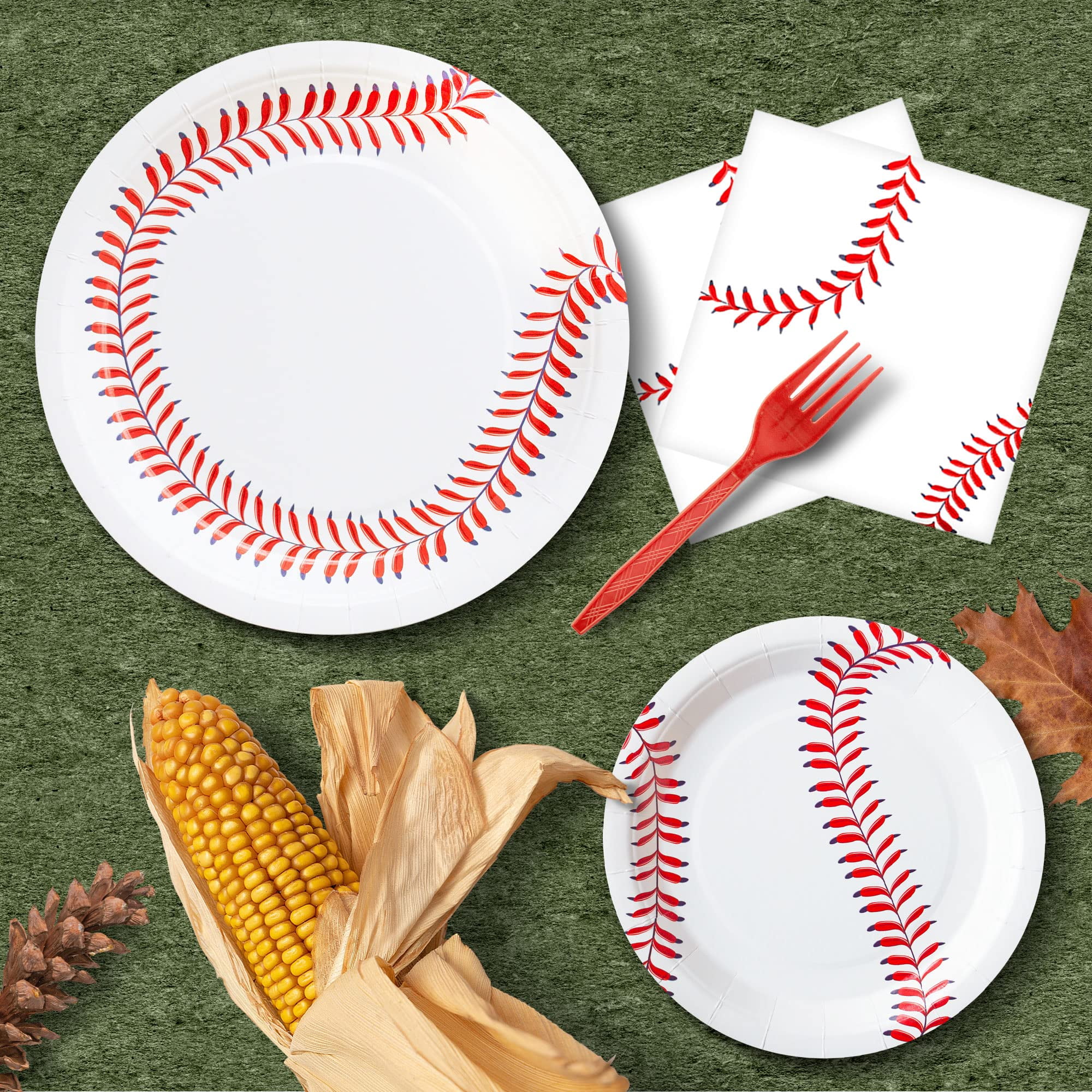 Jestar Baseball Theme Birthday Party Supplies Set (White, 96 Pieces) mx9jf