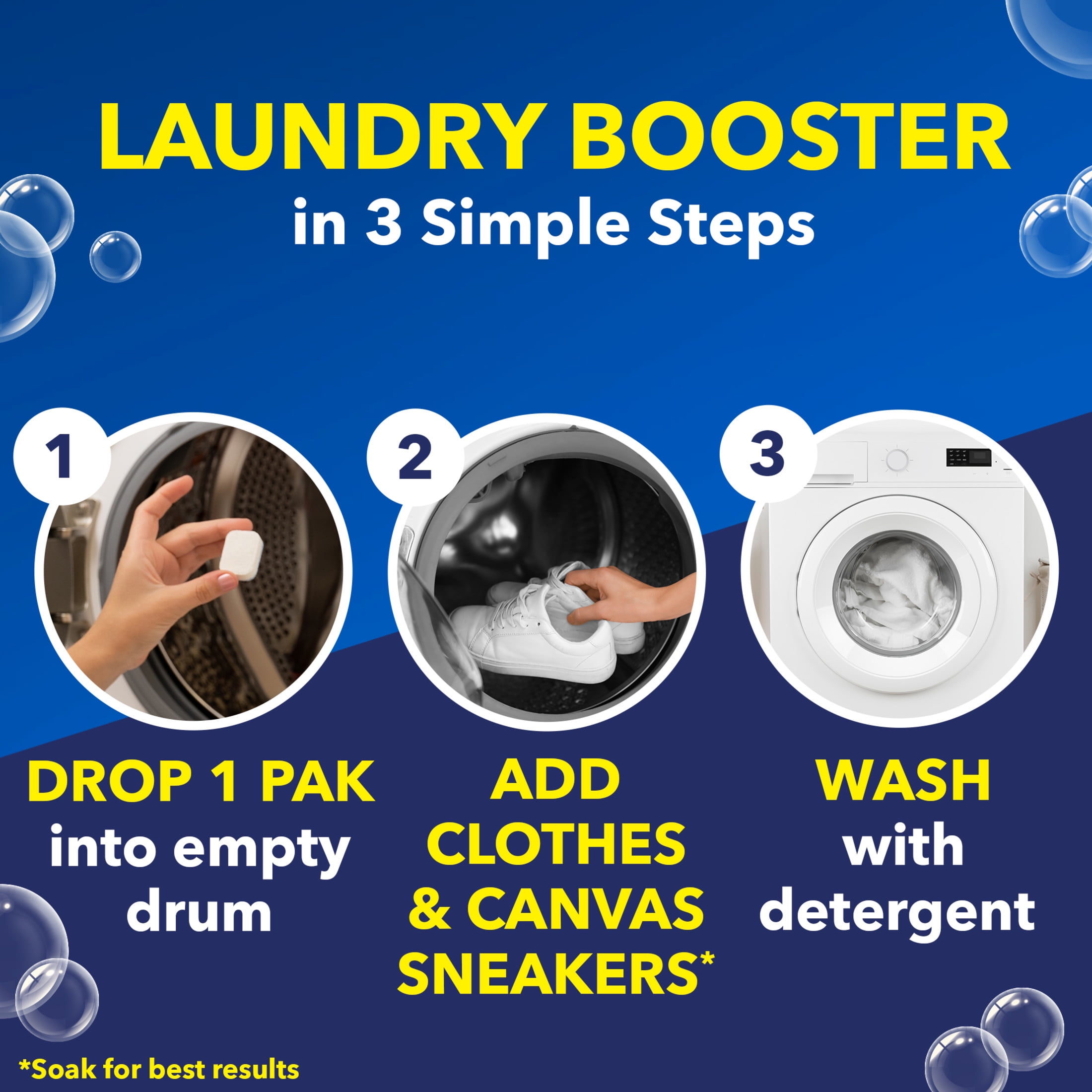 OxiClean White Revive Laundry Whitener and Stain Remover Power Paks (White, 72 Count) ervv7