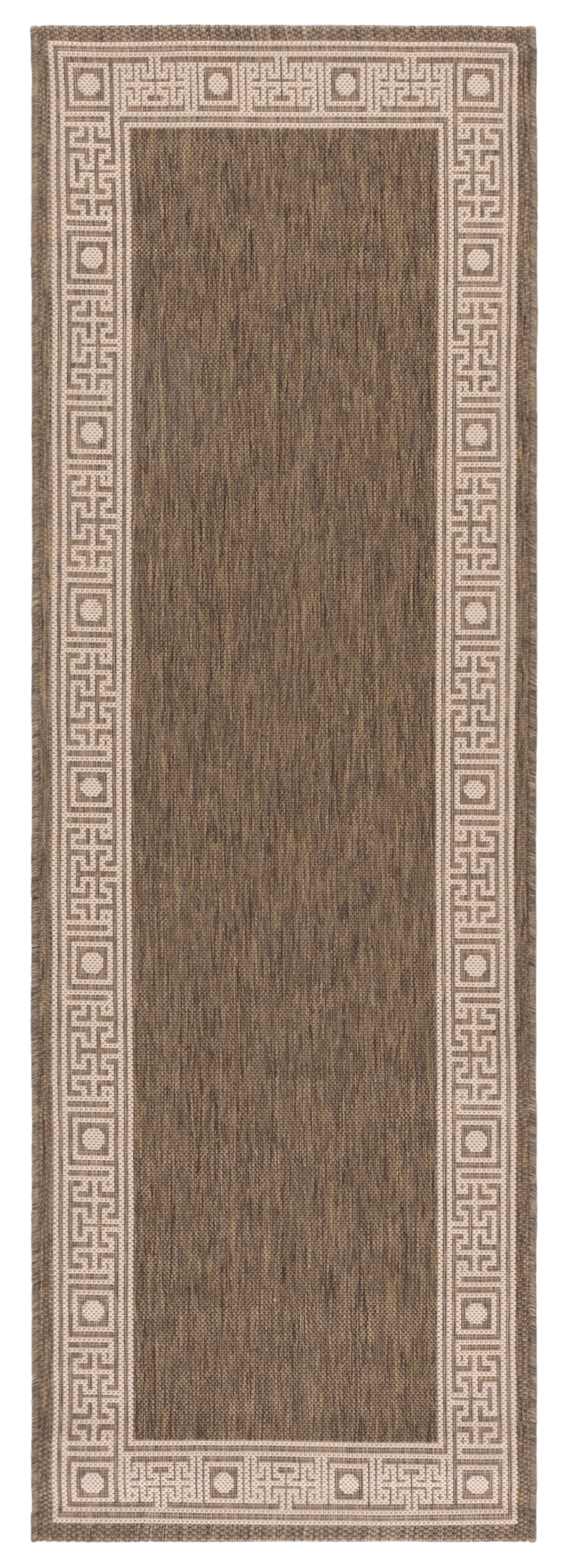 Safavieh Courtyard Chase Oriental Indoor/Outdoor Runner Rug (Dark Beige, 2 ft 3 in x 6 ft 7 in) 6fm7y