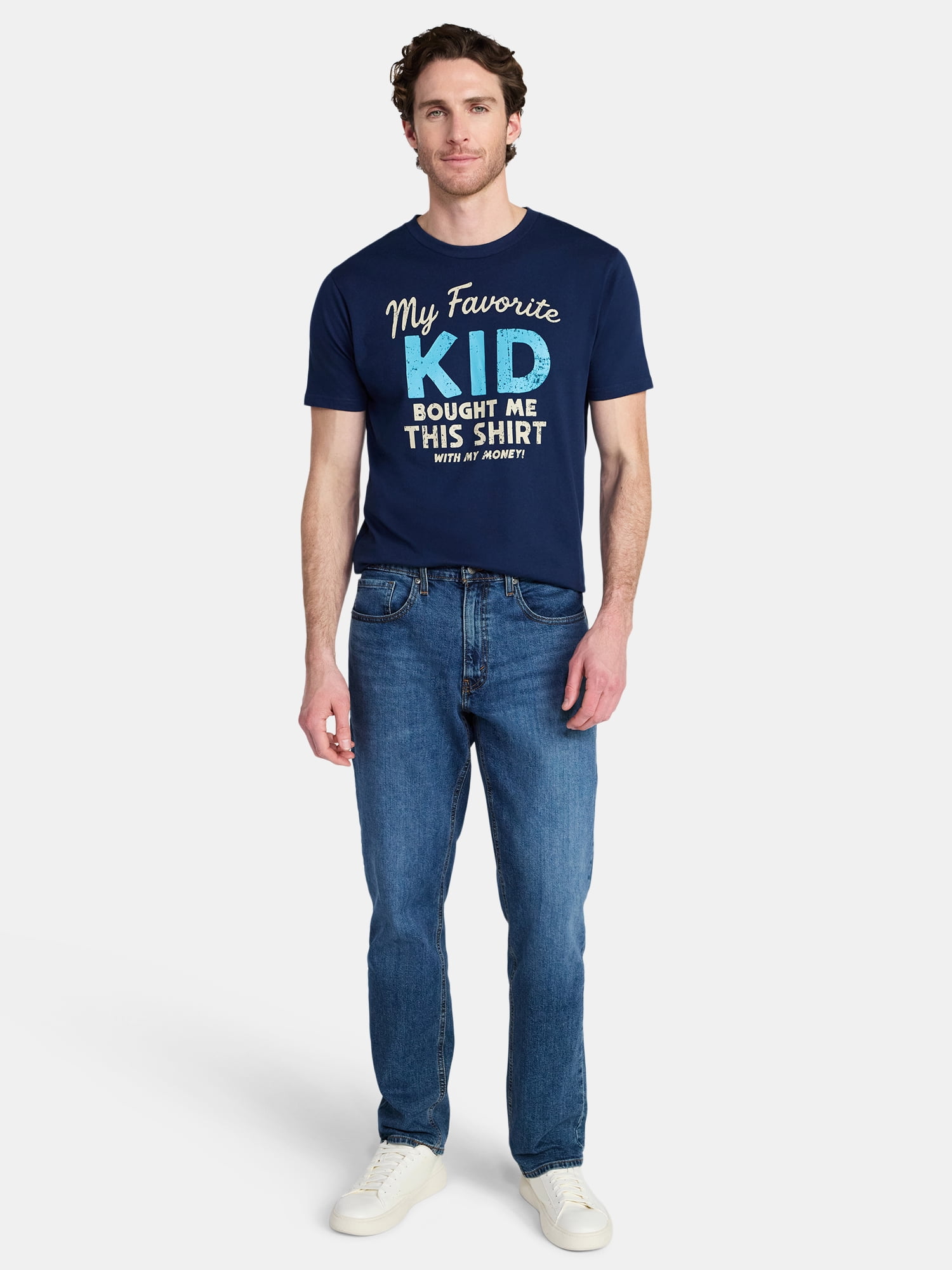 Way To Celebrate Men's Father's Day Graphic Tee (Blue, XS-5XL) 0mmji