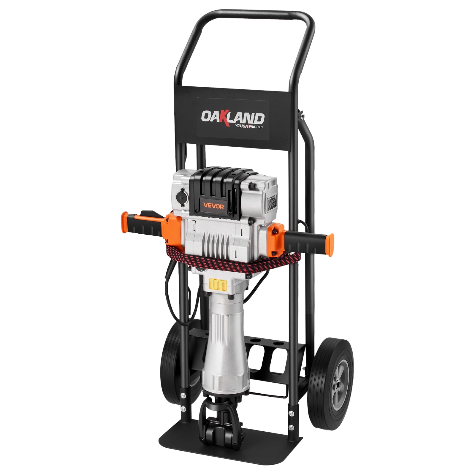 VEVOR Electric Demolition Jack Hammer, Heavy-Duty Concrete Breaker with 4 Chisels and Hand Trolley (2100 W) qf37n