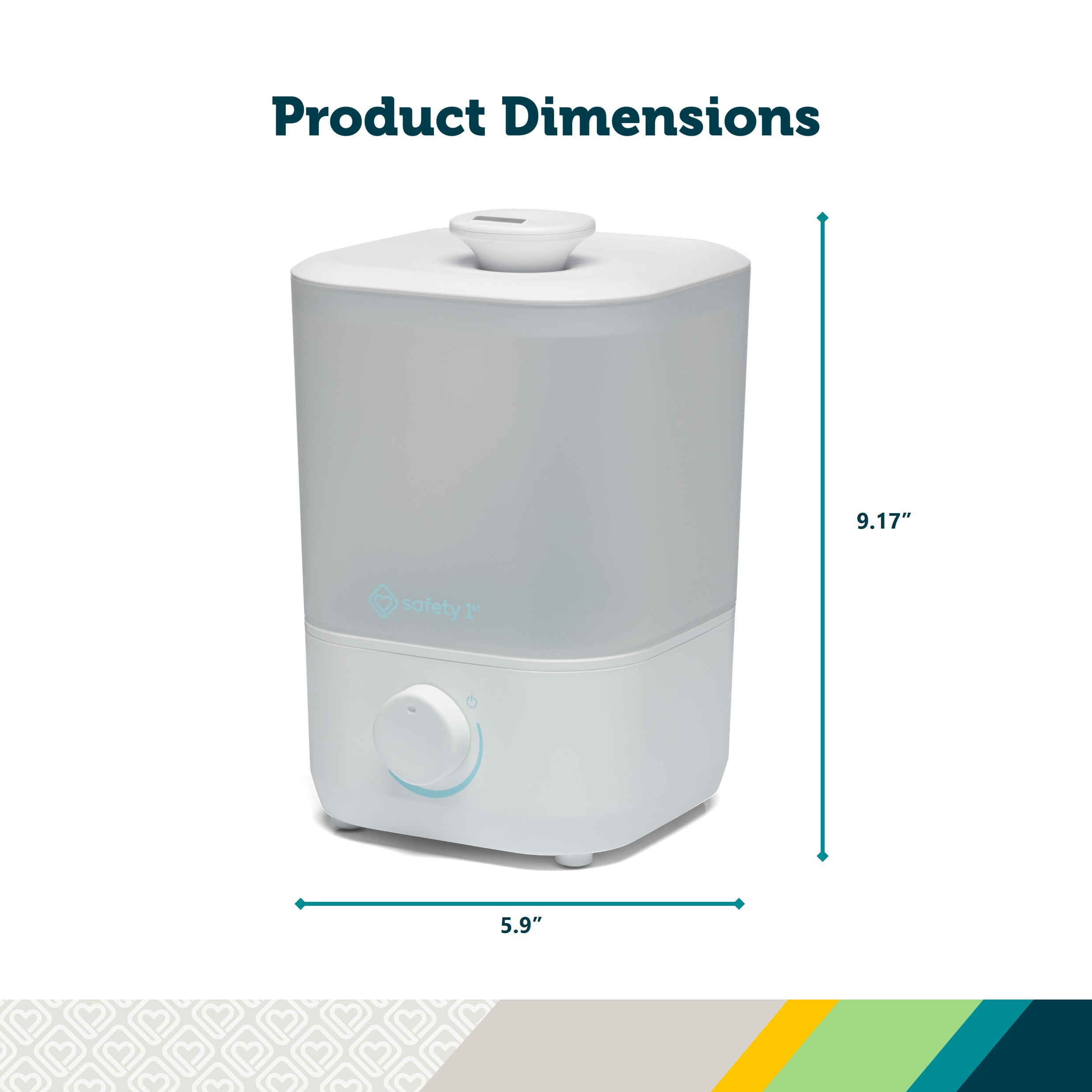 Safety 1st Easy-Fill Ultrasonic Cool Mist Humidifier (White, 0.5 gal) k3r5k