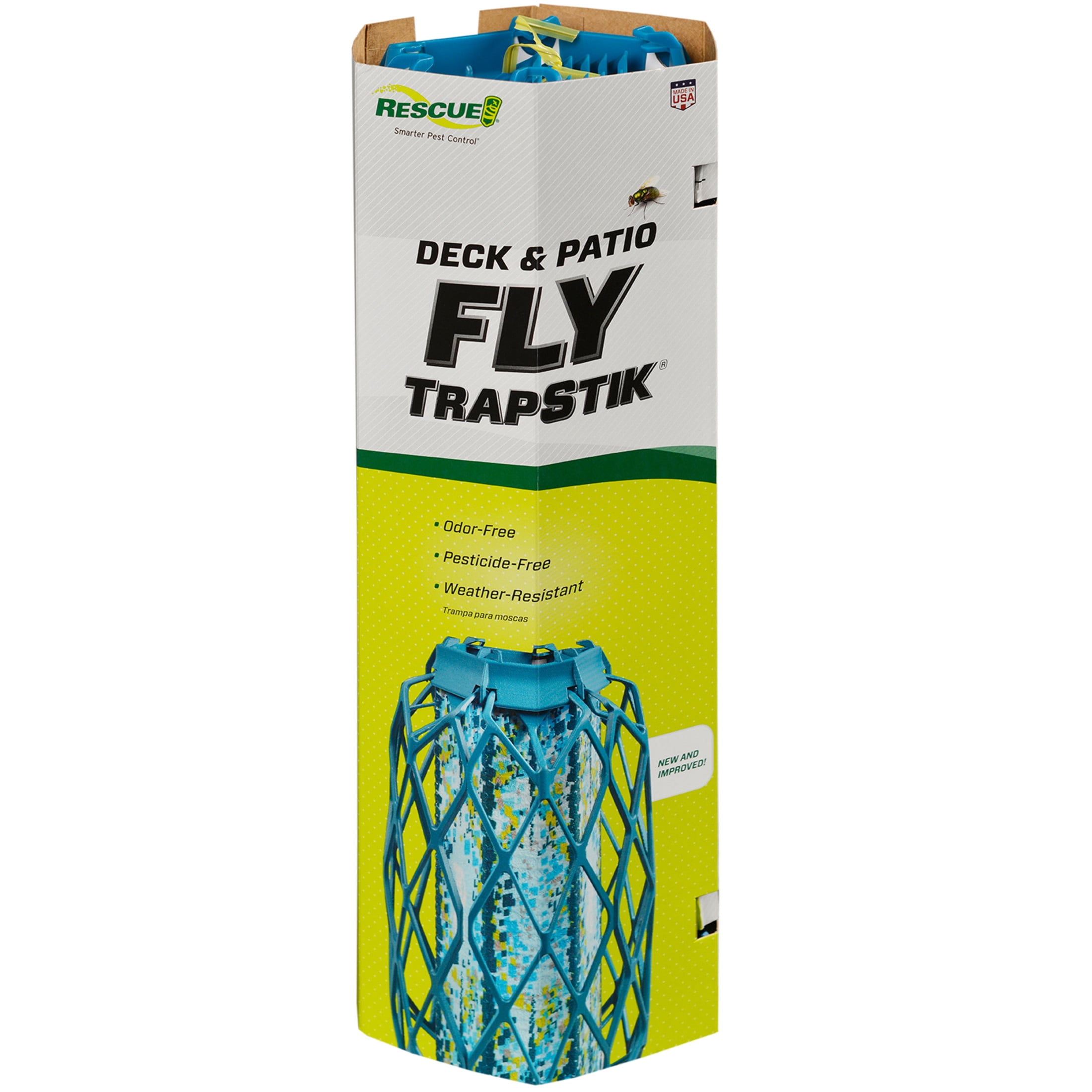 RESCUE! Outdoor Hanging Fly Trapstik for Biting Flies (1 Trap) r5n4x