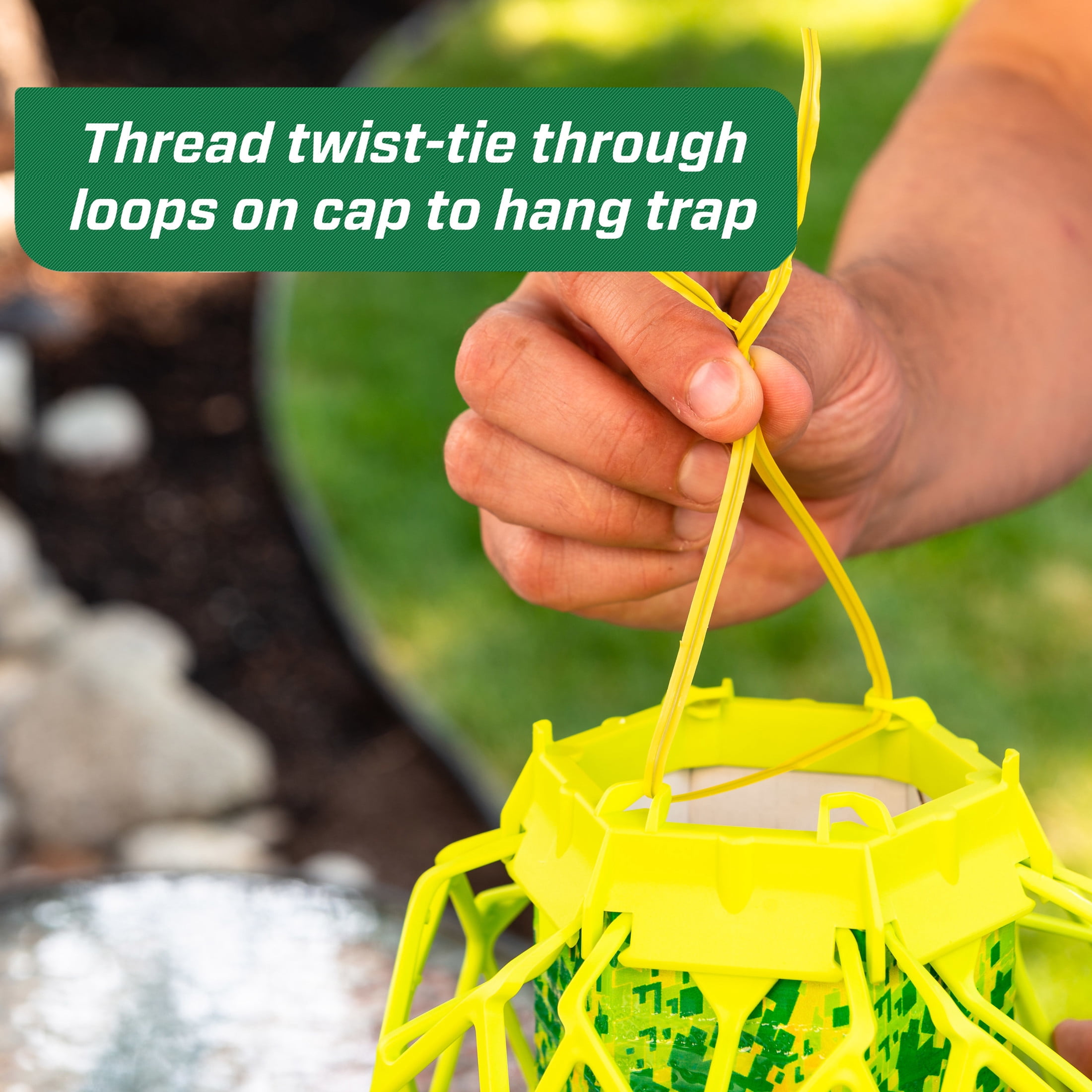 RESCUE! Outdoor Hanging TrapStik for Wasps, Mud Daubers, and Carpenter Bees (1 Pack) 3eueo