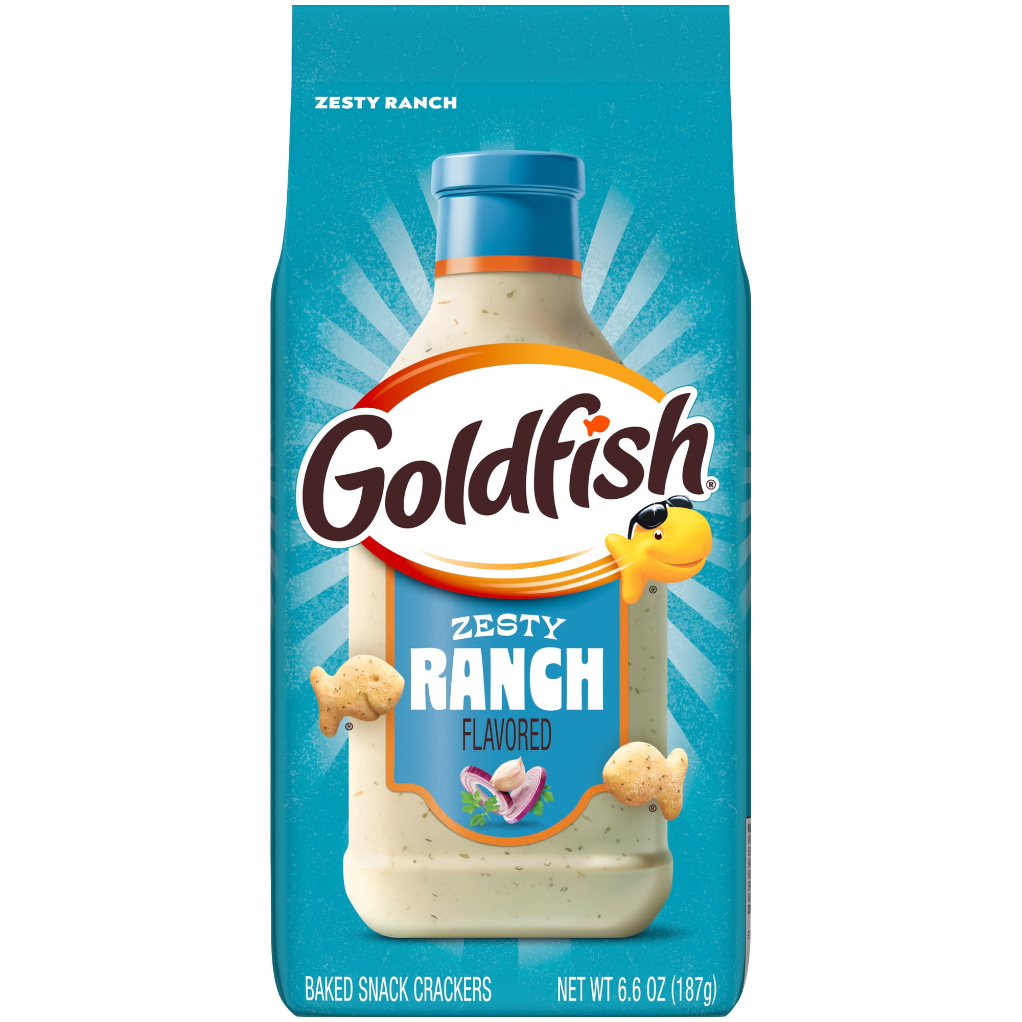 Goldfish Zesty Ranch Flavored Crackers, Baked Savory Snack (6.6 oz) kmk89