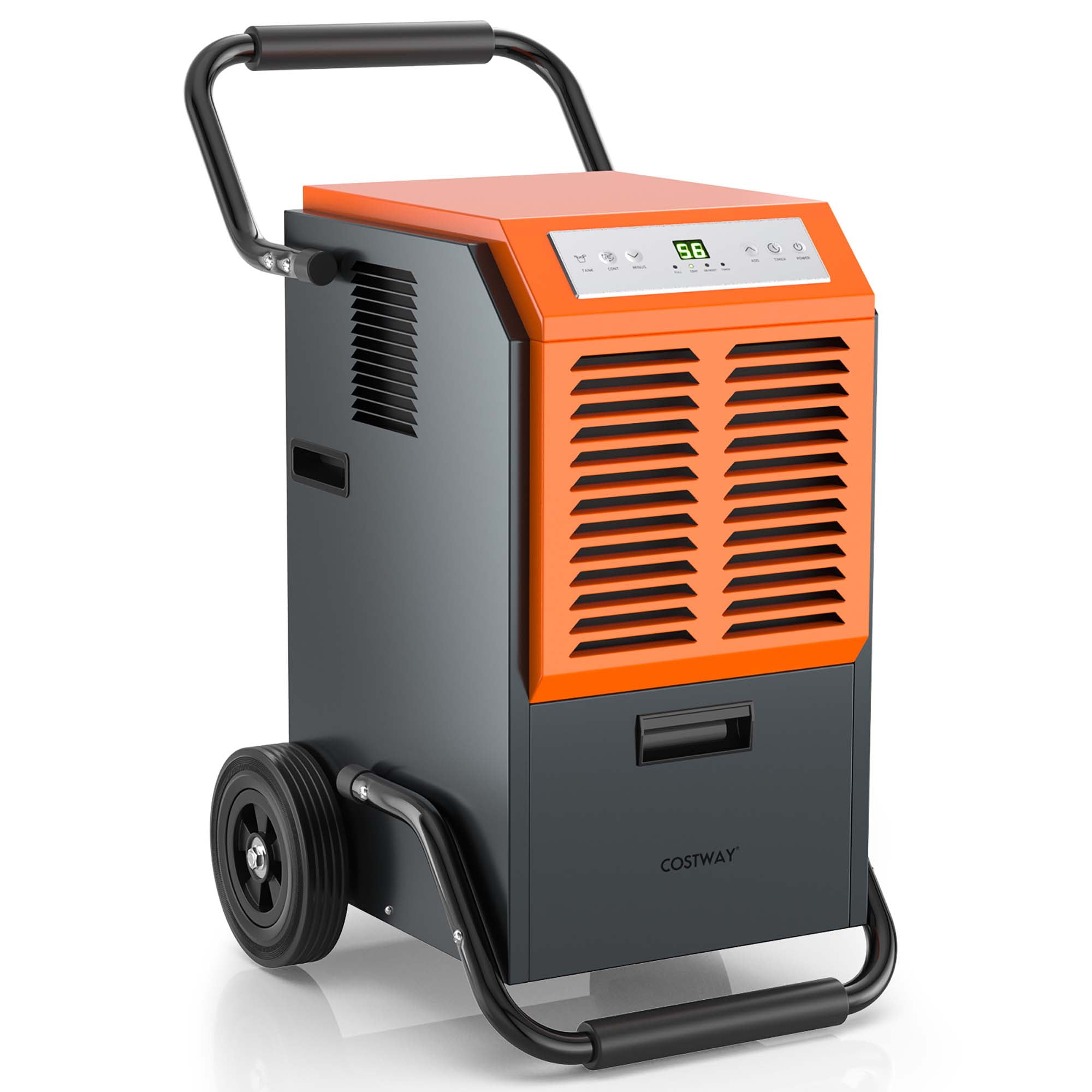 Costway Portable Commercial Dehumidifier for Large Spaces, High-Efficiency Moisture Control (Grey, 45-Pint DOE) a7uya