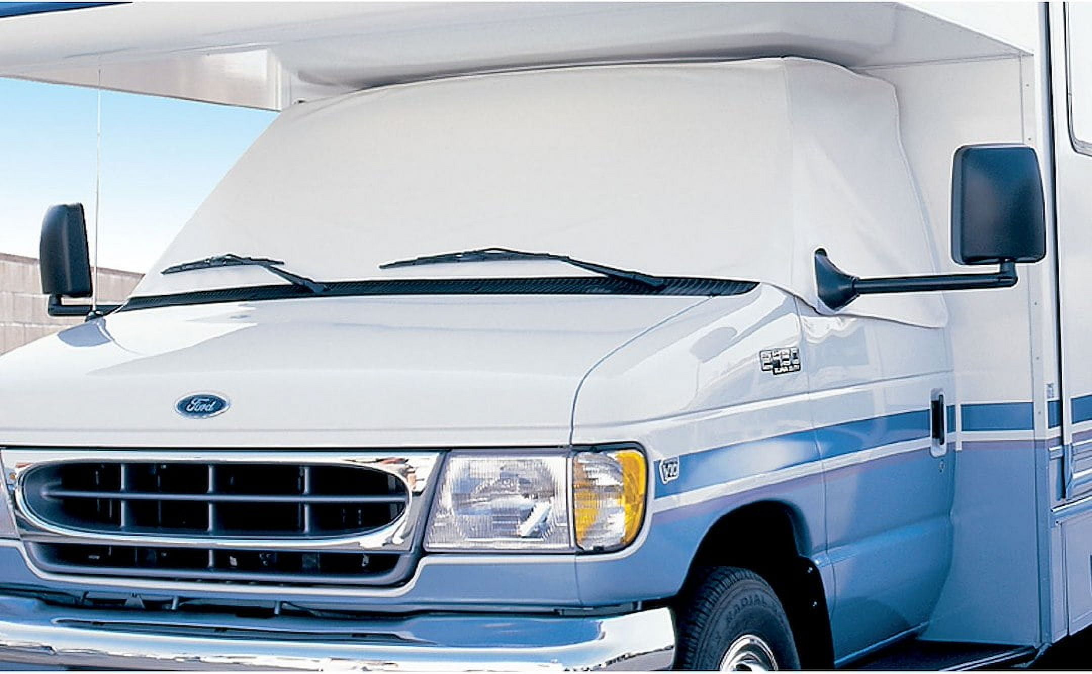 ADCO Class C RV Windshield Cover, Heavy-Duty Sun Shade and Privacy Shield (White, Fits 2001-2015 Chevy Class C) vdt1p
