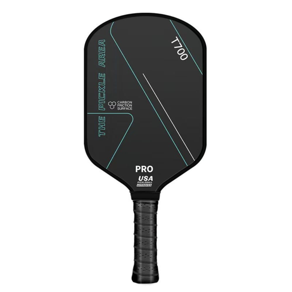 T700 Pickleball Paddle Carbon Fiber Professional Racket with Textured Surface (Black, 16.34 in x 7.48 in) l123p