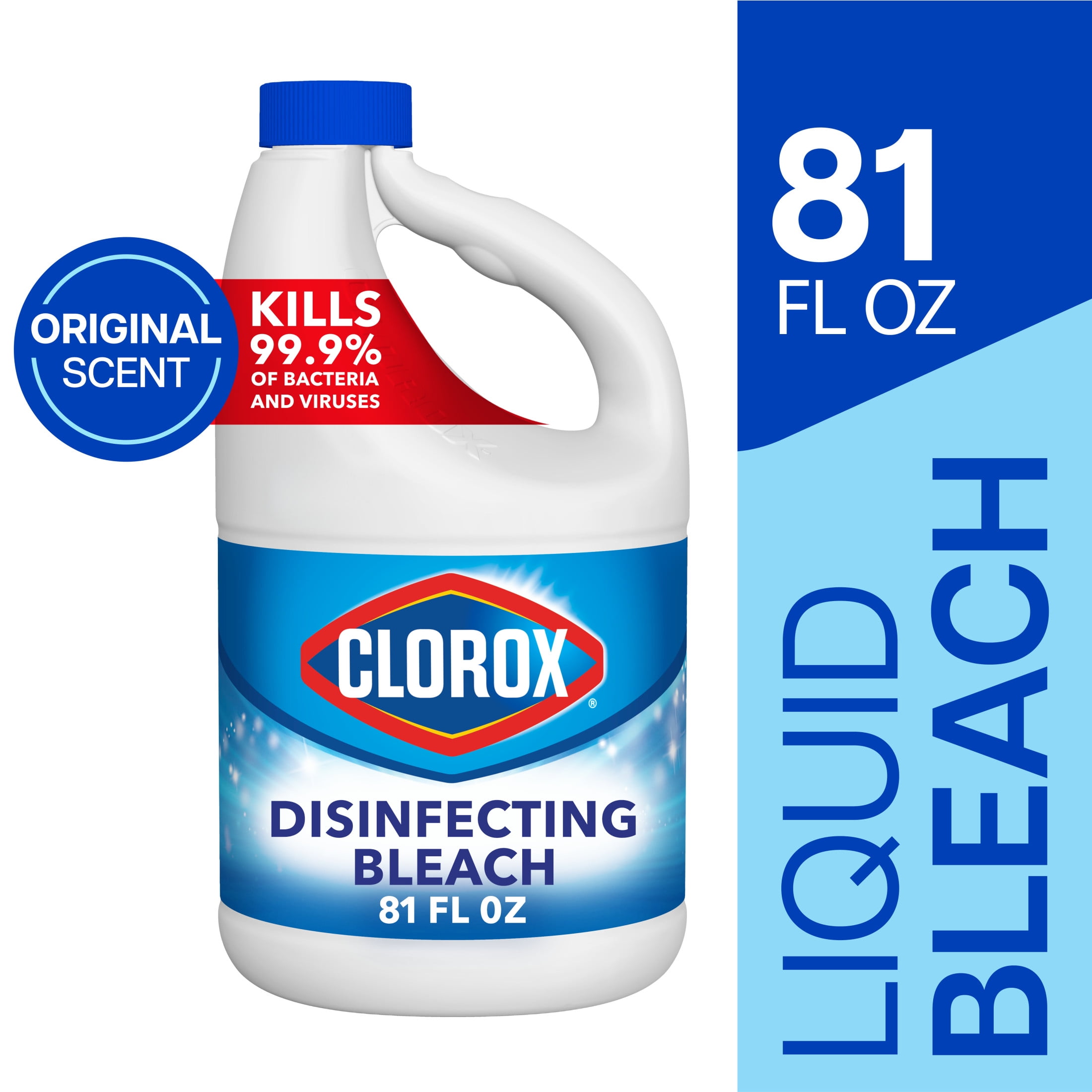 Clorox Disinfecting Liquid Bleach Cleaner, Regular Scent (81 fl oz) kj97c