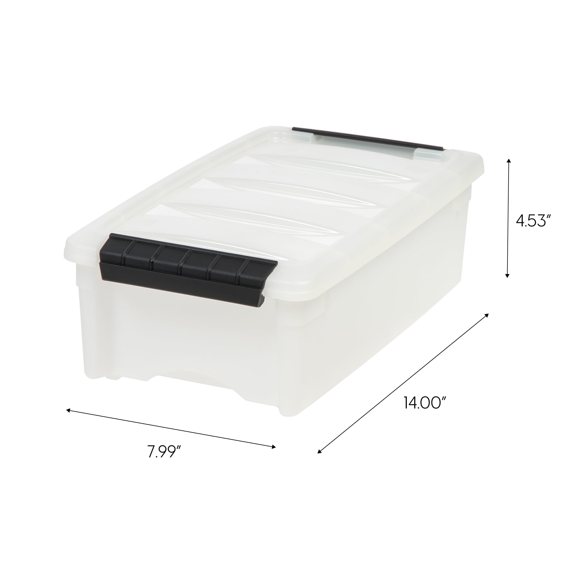IRIS USA Stackable Plastic Storage Bins with Lids, Durable Organization Containers (Pearl, 6 qt, 10 Pack) m8l1l