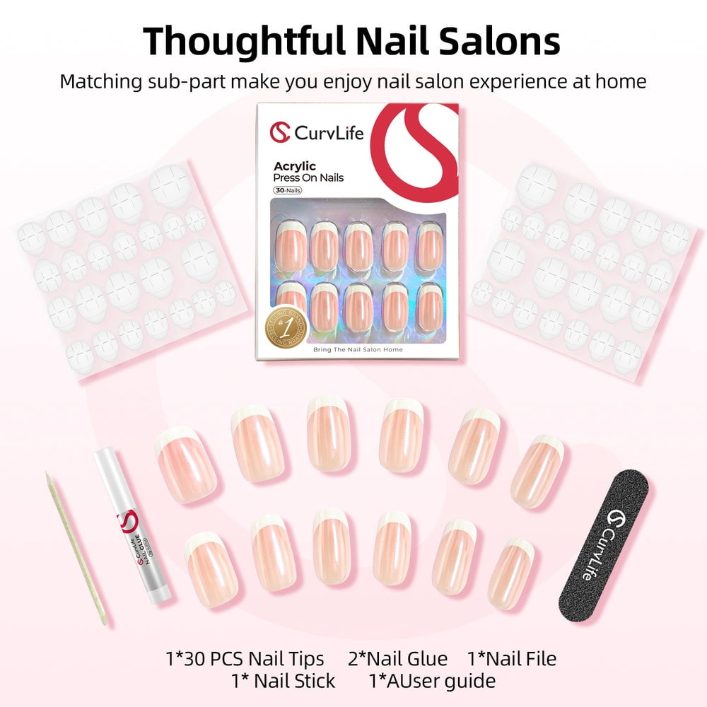 CurvLife Blue Magic Rose Press-On Nails (Short Square, Glitter, 30 Count) rr5he