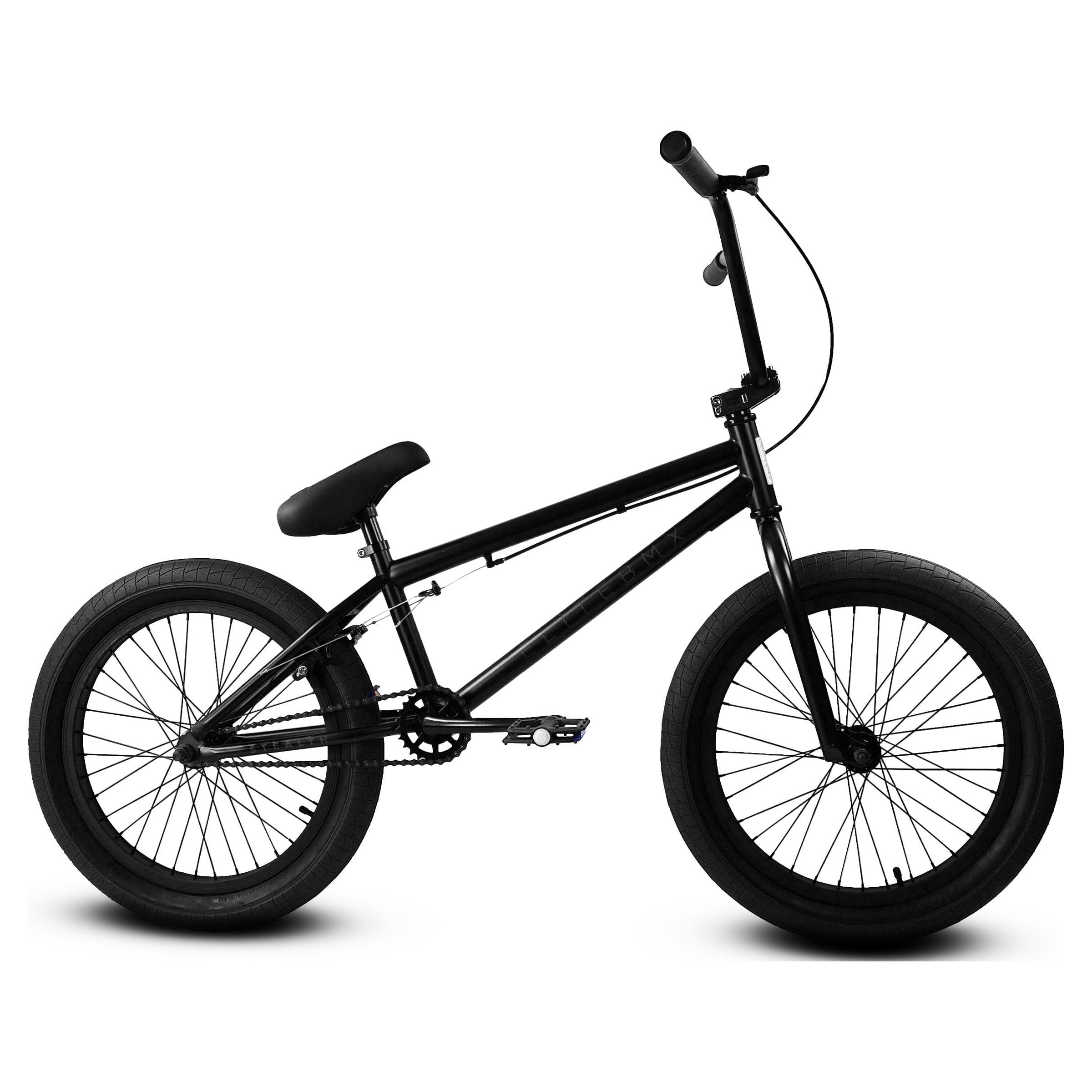 Elite BMX Freestyle Bicycle Durable Steel Frame (Stealth Black, 20 in) cbk65