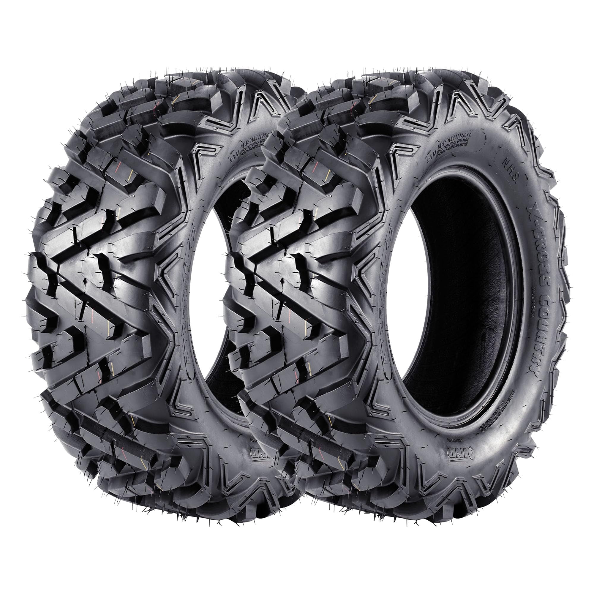 GARVEE ATV UTV Tires 4-Pack All-Terrain Deep Tread (25x8-12 & 25x10-12, 6PR) bqde8