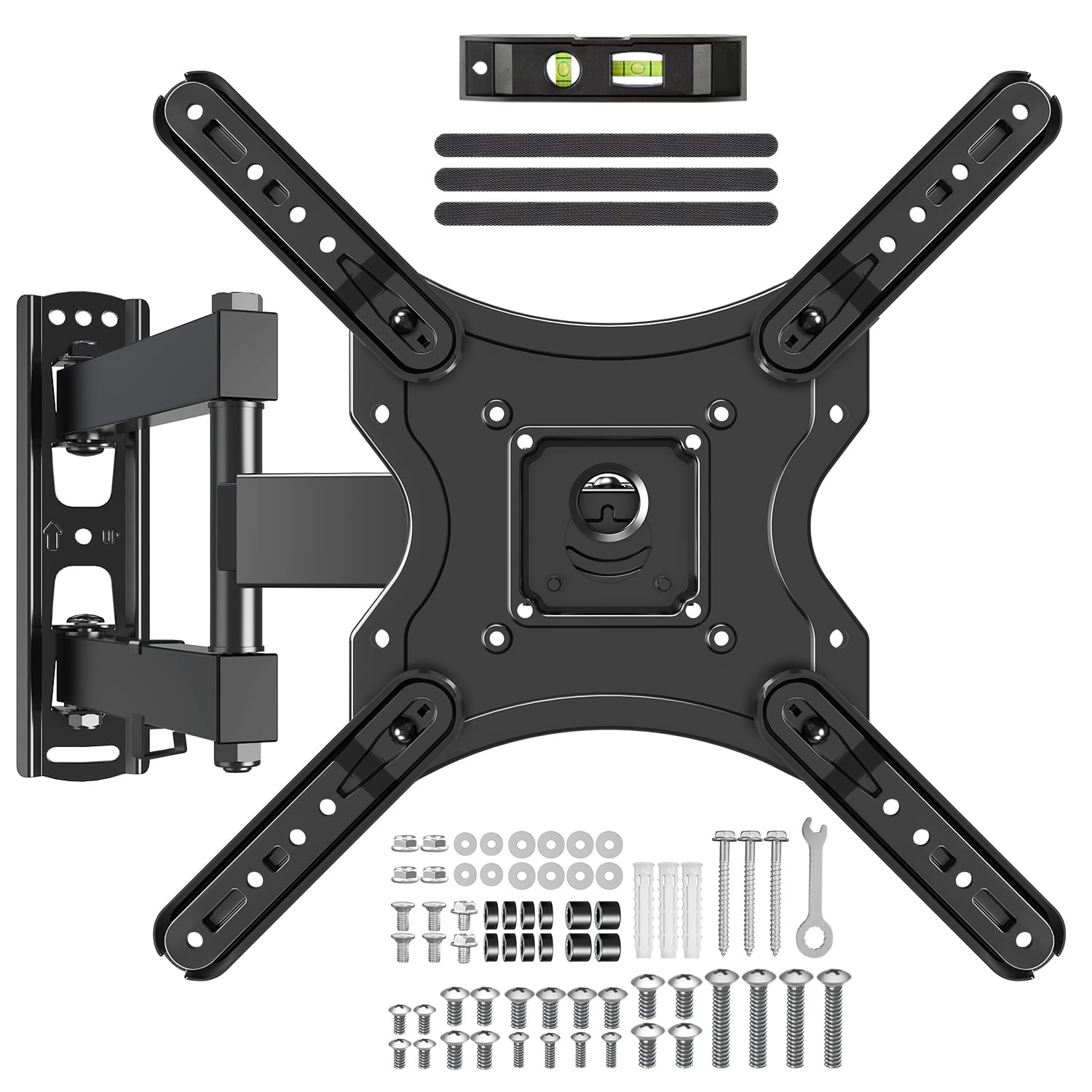 Mount Pro Full Motion TV Wall Mount for 26-60 in Flat Curved TVs, Heavy-Duty Articulating Arm with Swivel and Tilt (77 lb) 6qykt
