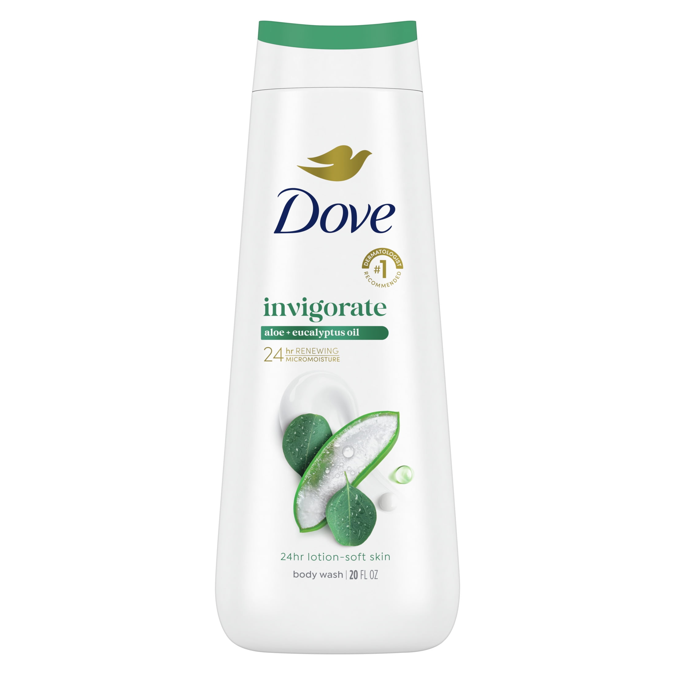 Dove Invigorating Body Wash with Aloe and Eucalyptus, Moisturizing Skin Cleanser (20 oz) wq416