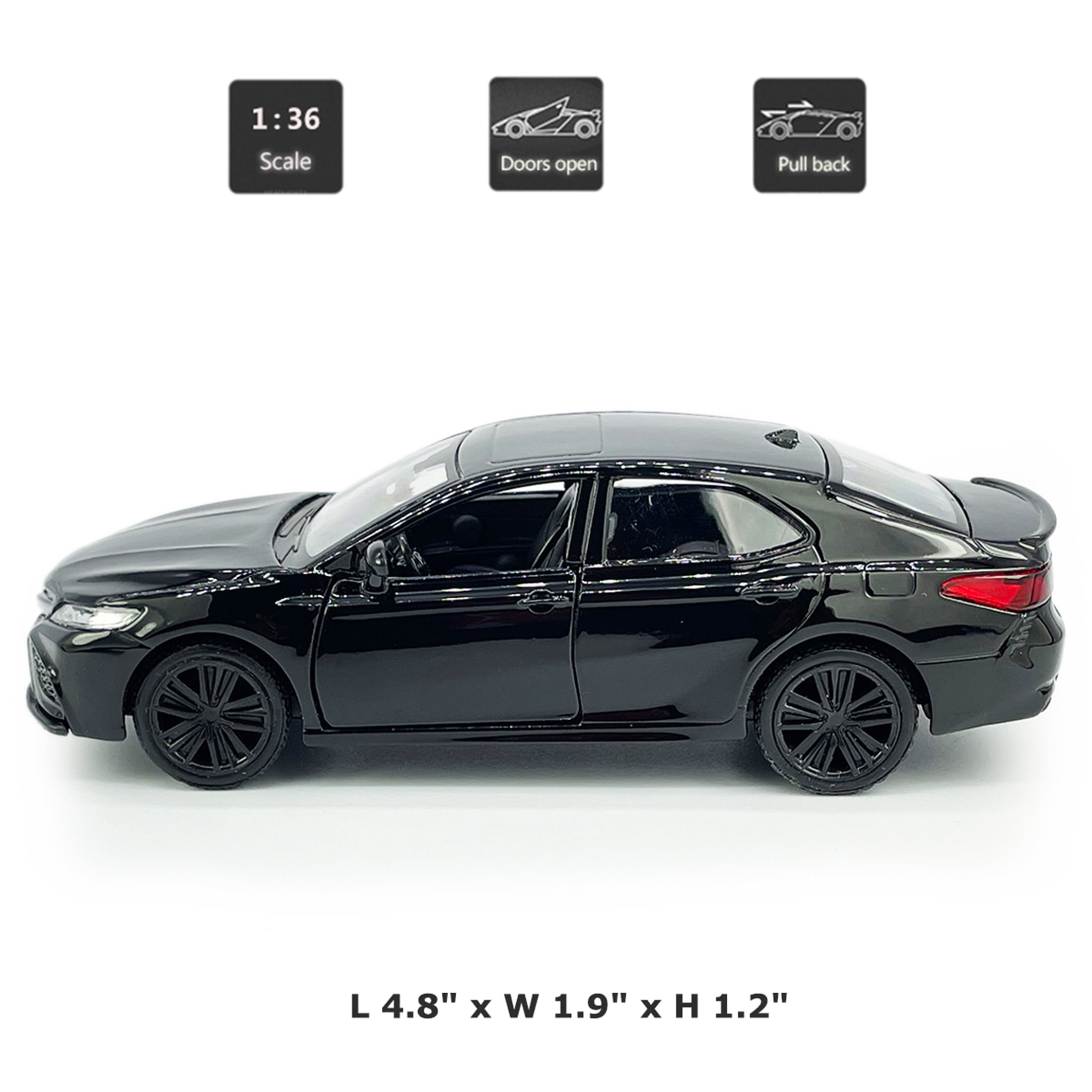 VIIGER Camry XSE 2022 Diecast Model Car (Black, 4.8 in) 5f0cp
