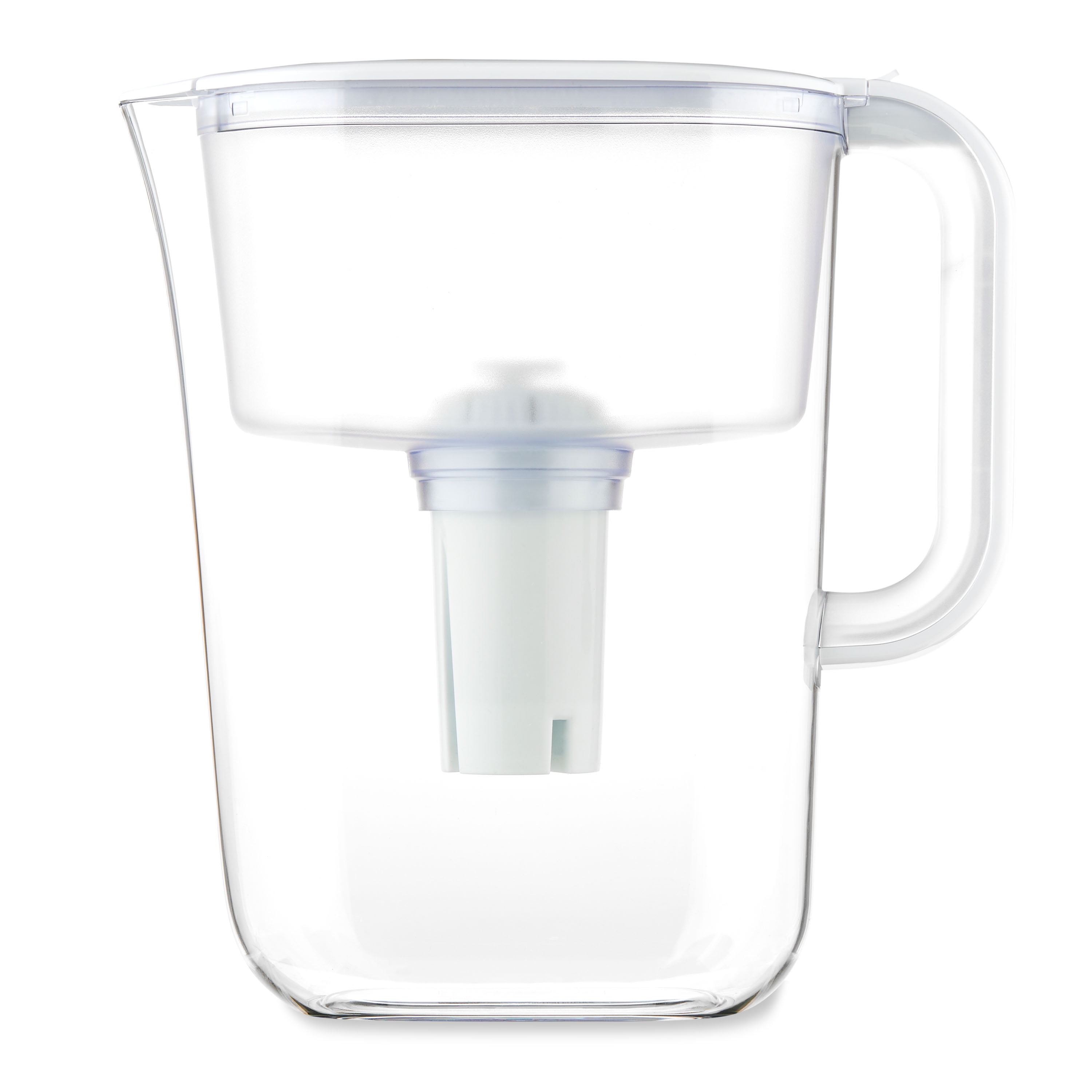 Great Value Water Filtration Pitcher with Digital Timer Indicator (White, 7 Cup Capacity) 3b8kk