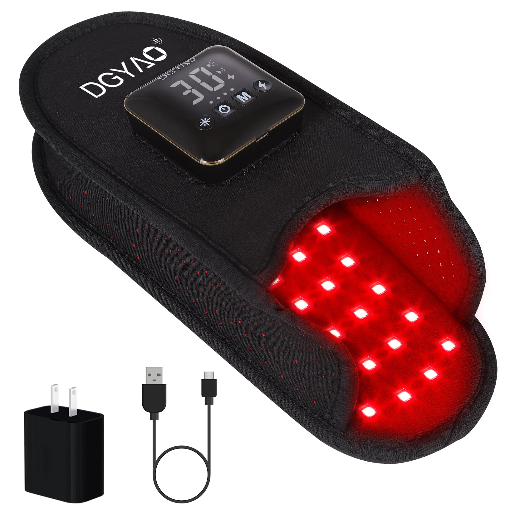 DGYAO Red Light and Infrared Therapy Device for Muscle Relaxation and Pain Relief (Red, 2-Pad Set) jipf4