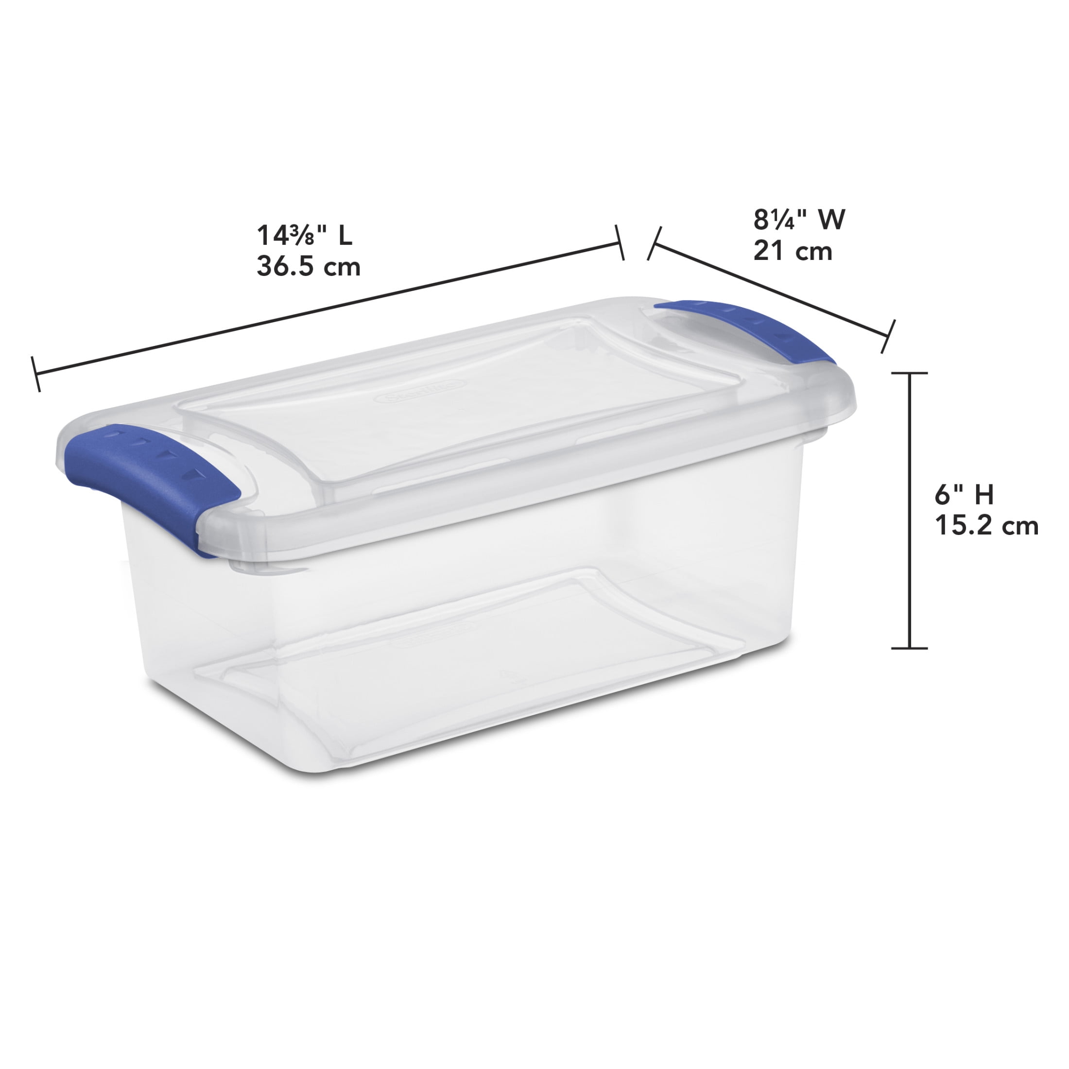 Sterilite 7 Quart Small Latching Storage Bin, Clear Plastic Container with Secure Lid (Clear, 7 Quart) 3jp5t