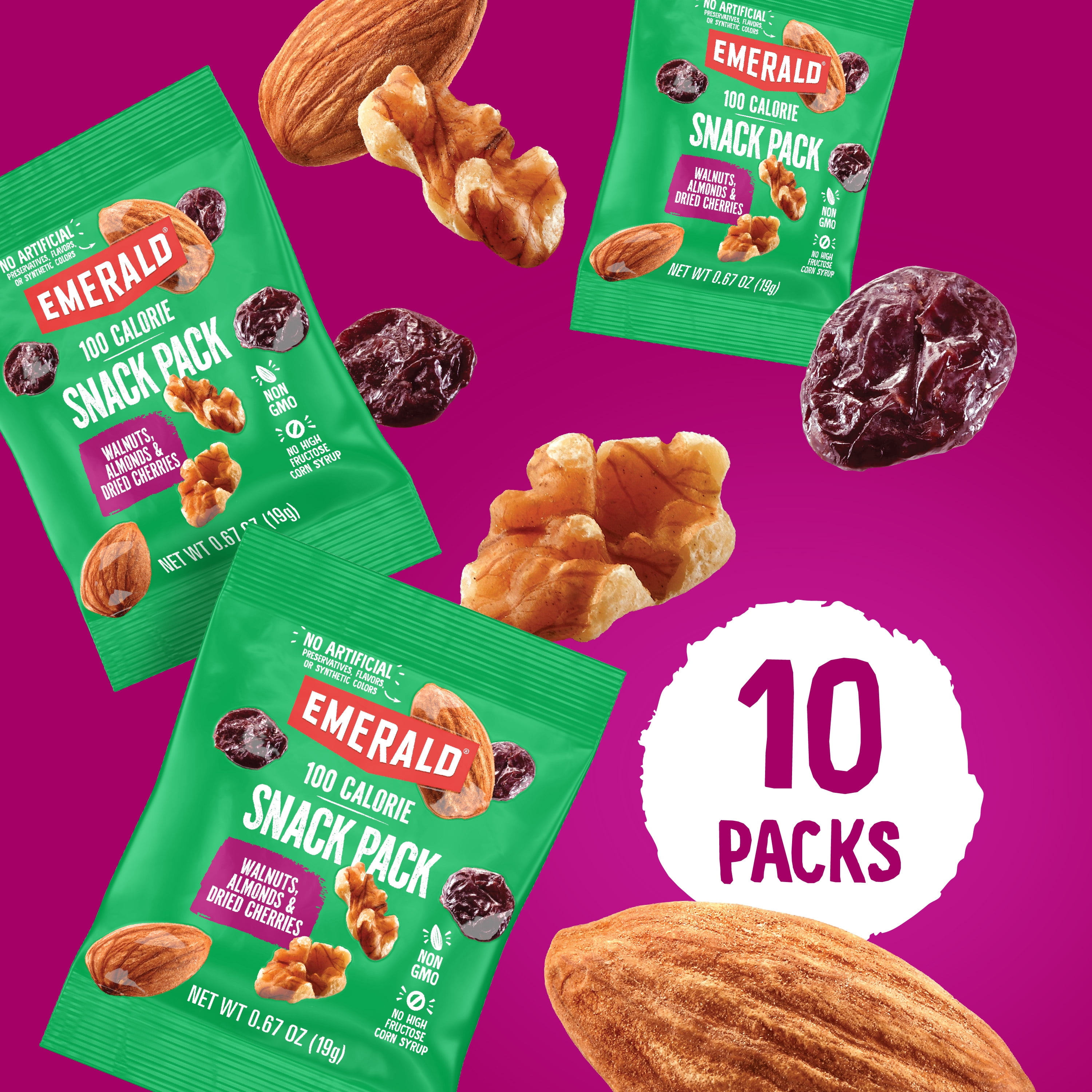 Emerald Walnuts & Almonds with Dried Cherries Snack Mix (10 Ct, 6.7 oz) p2bka