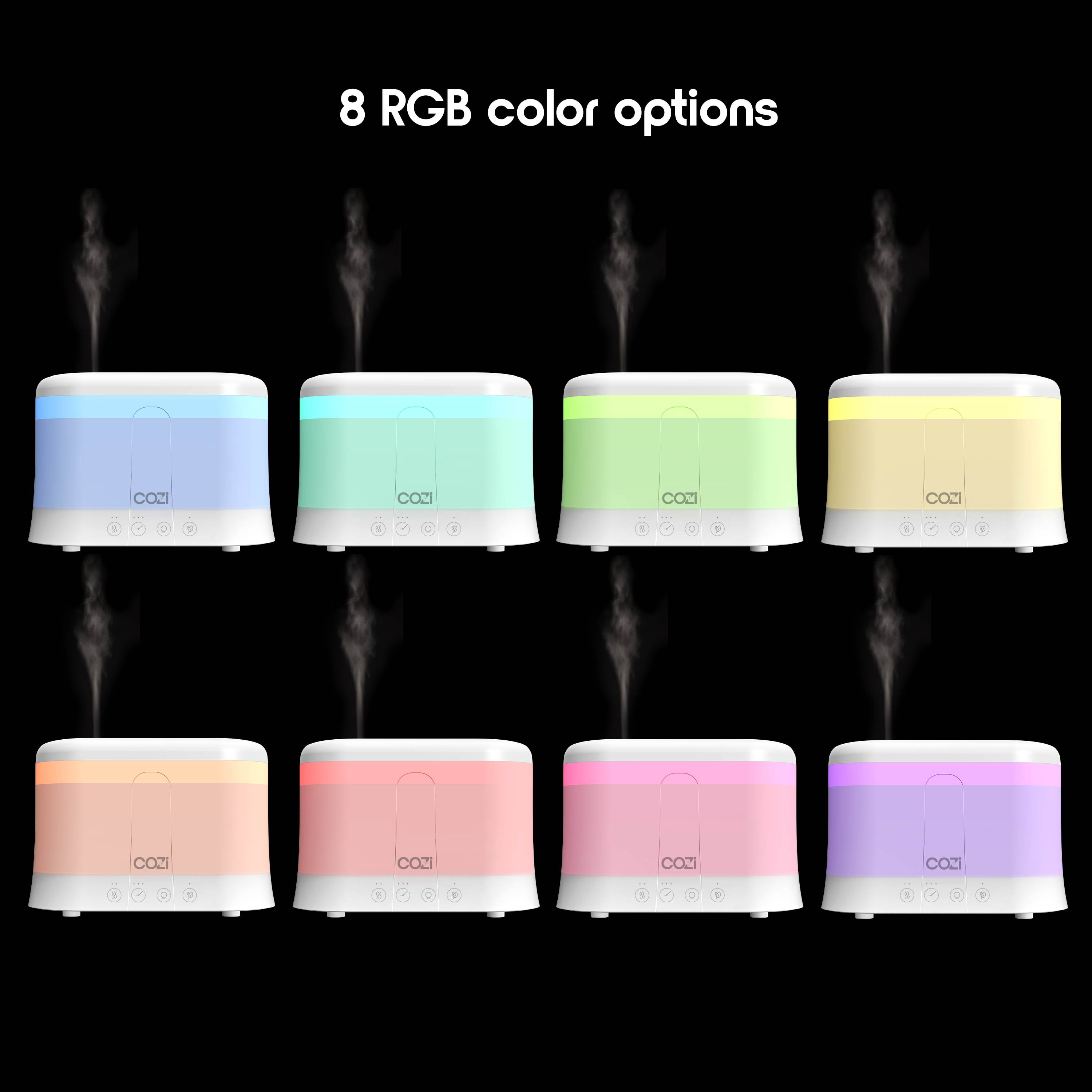 Tzumi Cozi Cool Mist Humidifier and Aroma Diffuser with LED Lights (White) 7t6m0