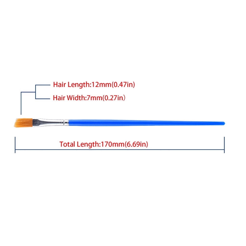 TOPRenddon Flat Paint Brushes Professional Detail Art Set (Blue, 50-Pack, 0.25 in) swz8m