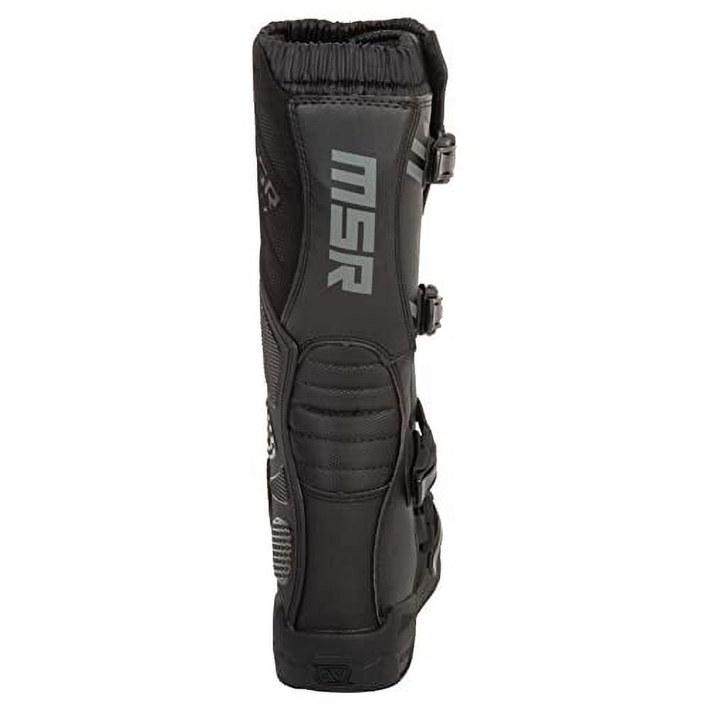 MSR Youth M3X Motocross Boots Protective Off-Road Racing Gear (Black, Size 3) muq40
