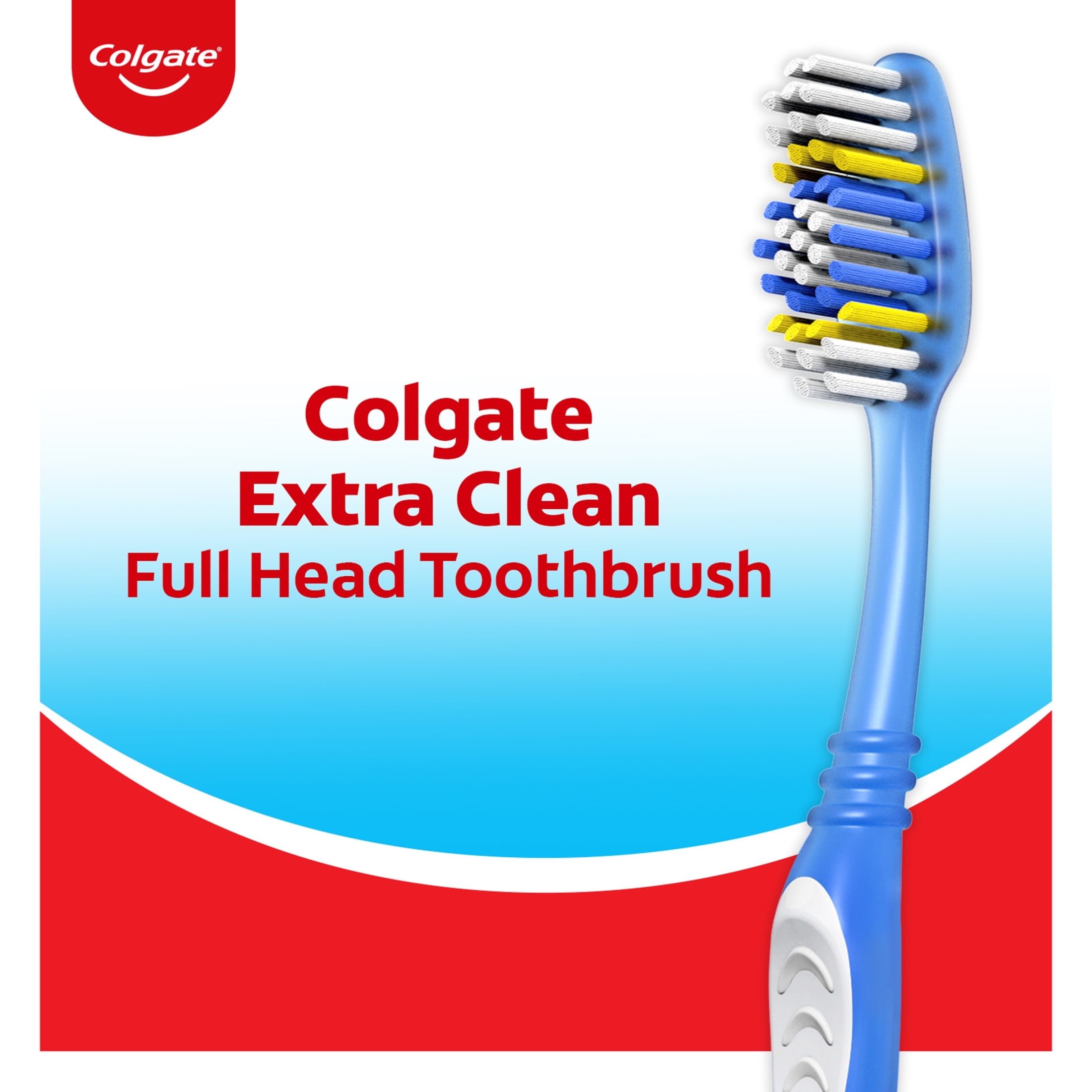 Colgate Extra Clean Full Head Toothbrush, Soft Bristles (Blue, 1 Count) wzs39