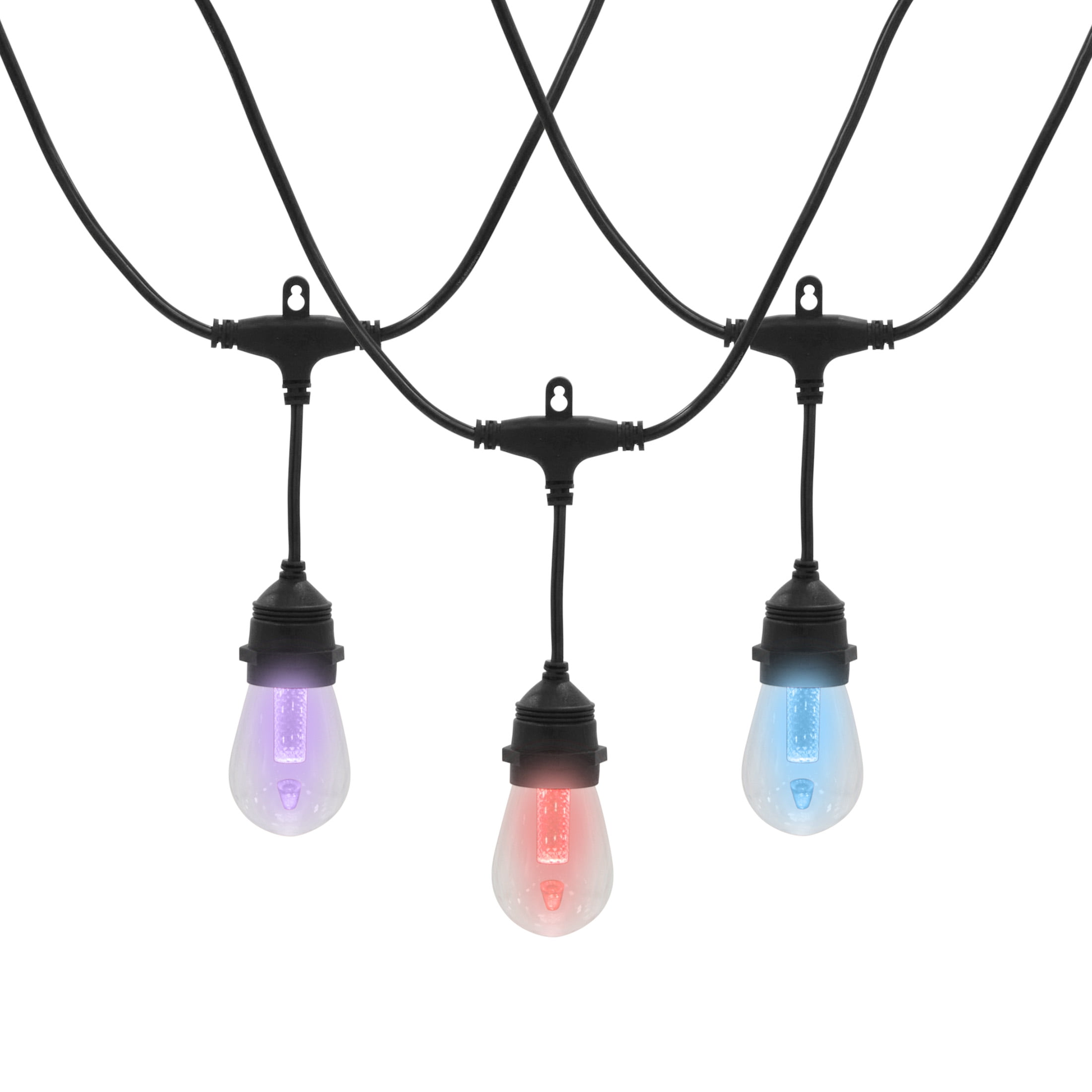Auto Drive LED String Lights, Color Changing Shatterproof Outdoor Lighting with Remote Control (12 Count) jwk2p