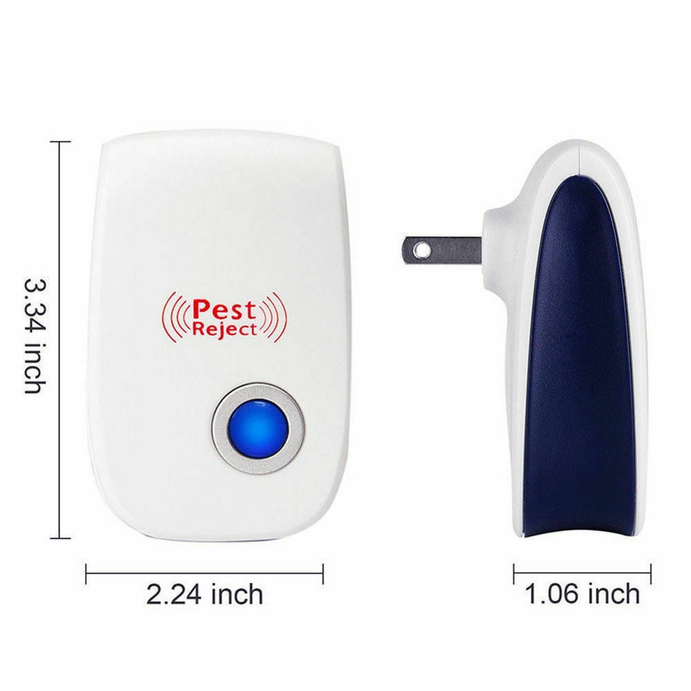 CURUK Ultrasonic Pest Repellent Device, Silent Electronic Rodent Control (White, 4 Pack) k0x24
