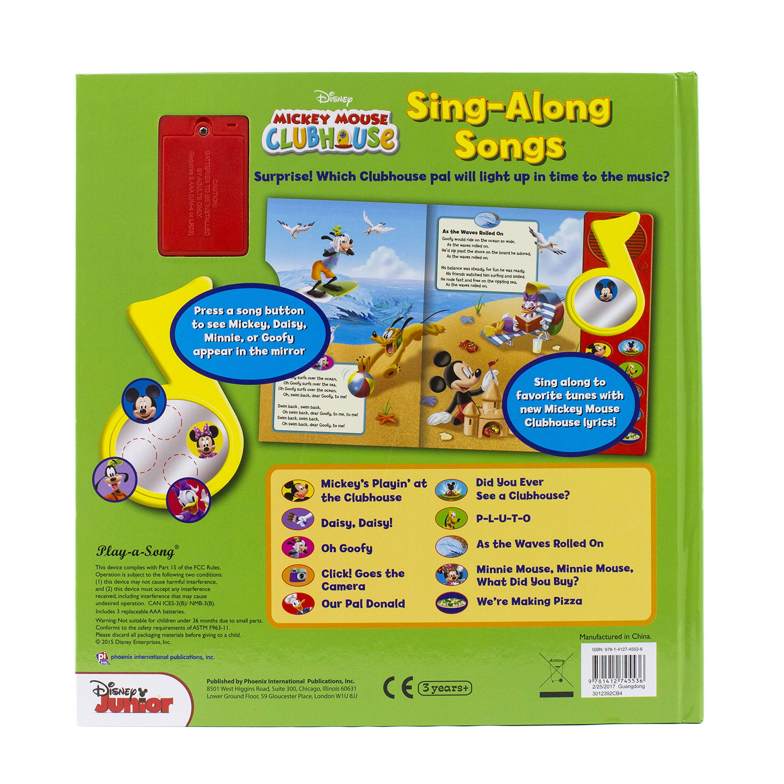 PI Kids Disney Junior Mickey Mouse Clubhouse Sing-Along Sound Book (Hardcover, 10 Songs) h3lku