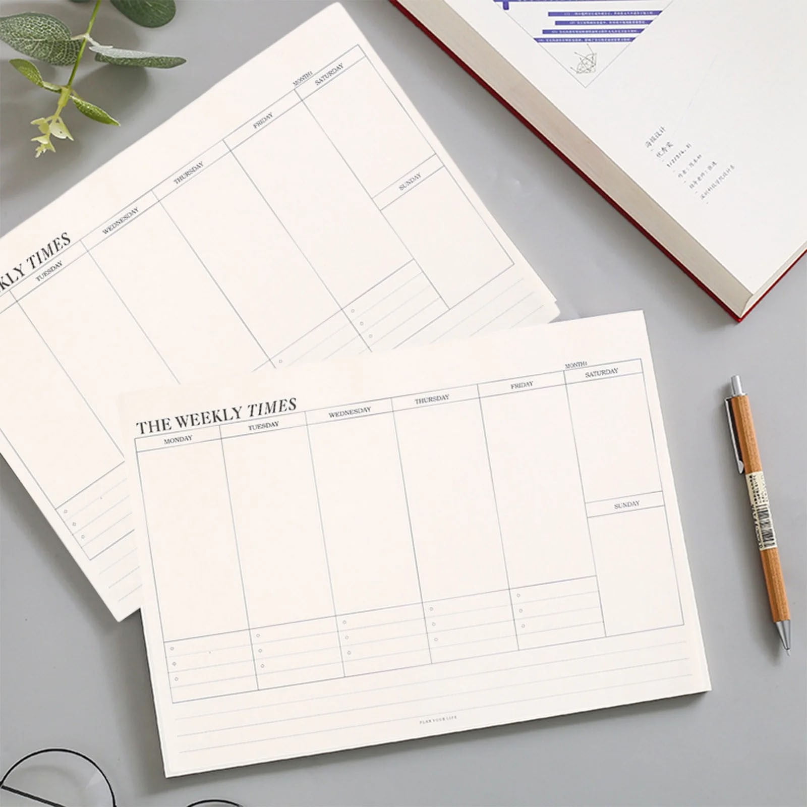 Xuyyia Undated Monthly Planner Notepad, Tear-Off Calendar Sheet for Holiday Scheduling (White, 9.64x6.89 in, 60 Sheets) ioqxo