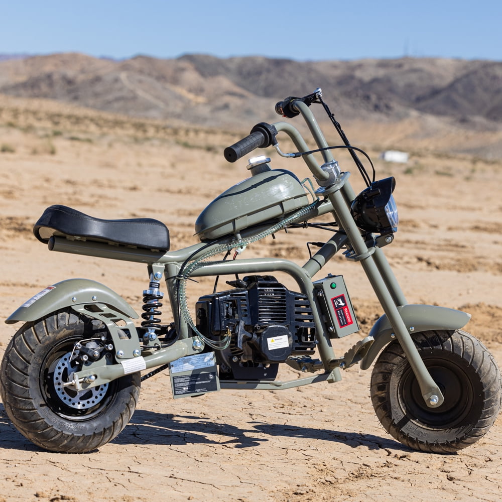 HOVER HEART DB003 49.4 cc 2-Stroke Gas Powered Mini Chopper Motorcycle (Black Gray Sand, 50.71 lb) kj0ms