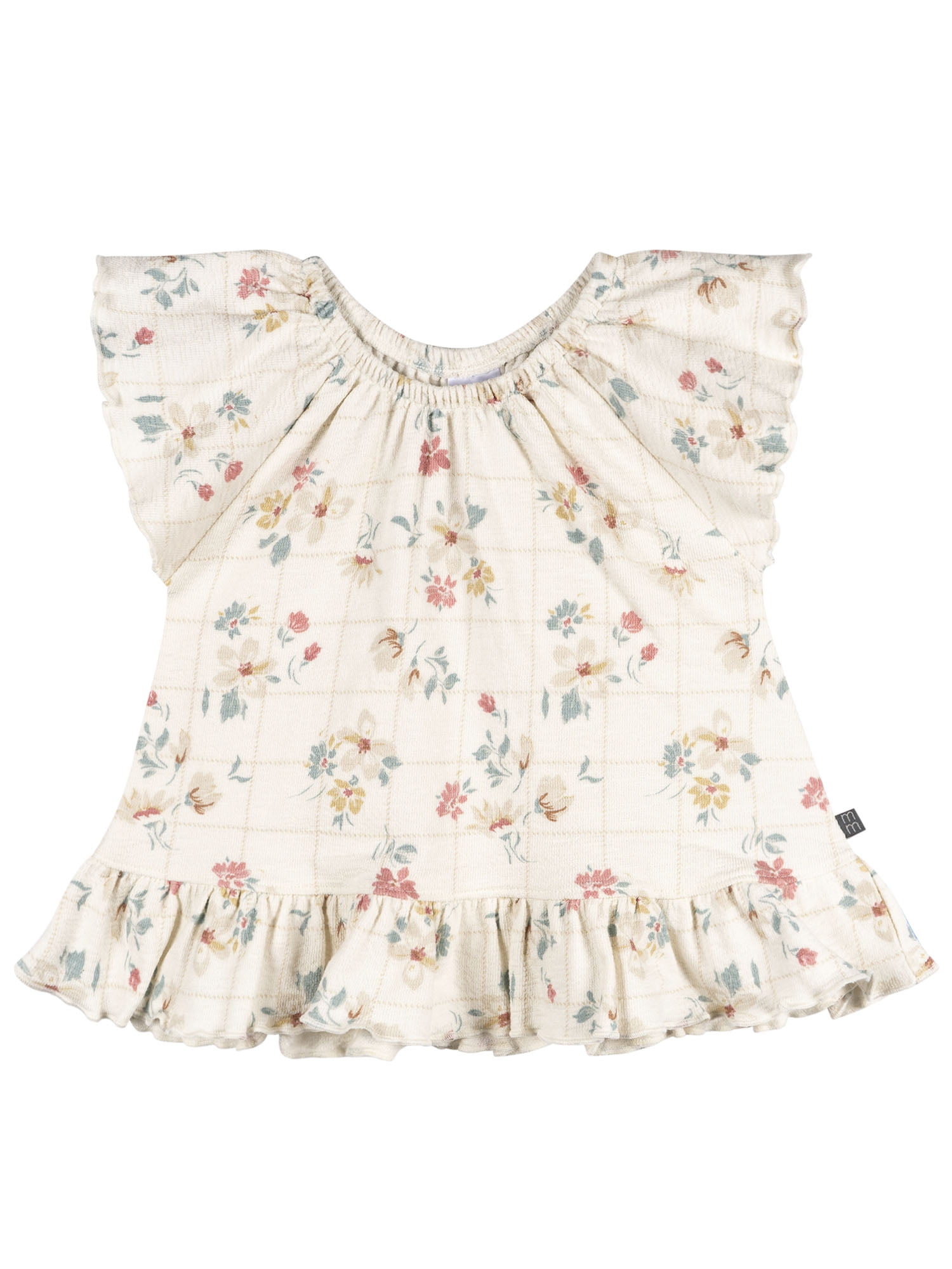 Modern Moments by Gerber Toddler Girl Organic Cotton Top and Short Outfit Set (Blue, 4-Piece) 56frj