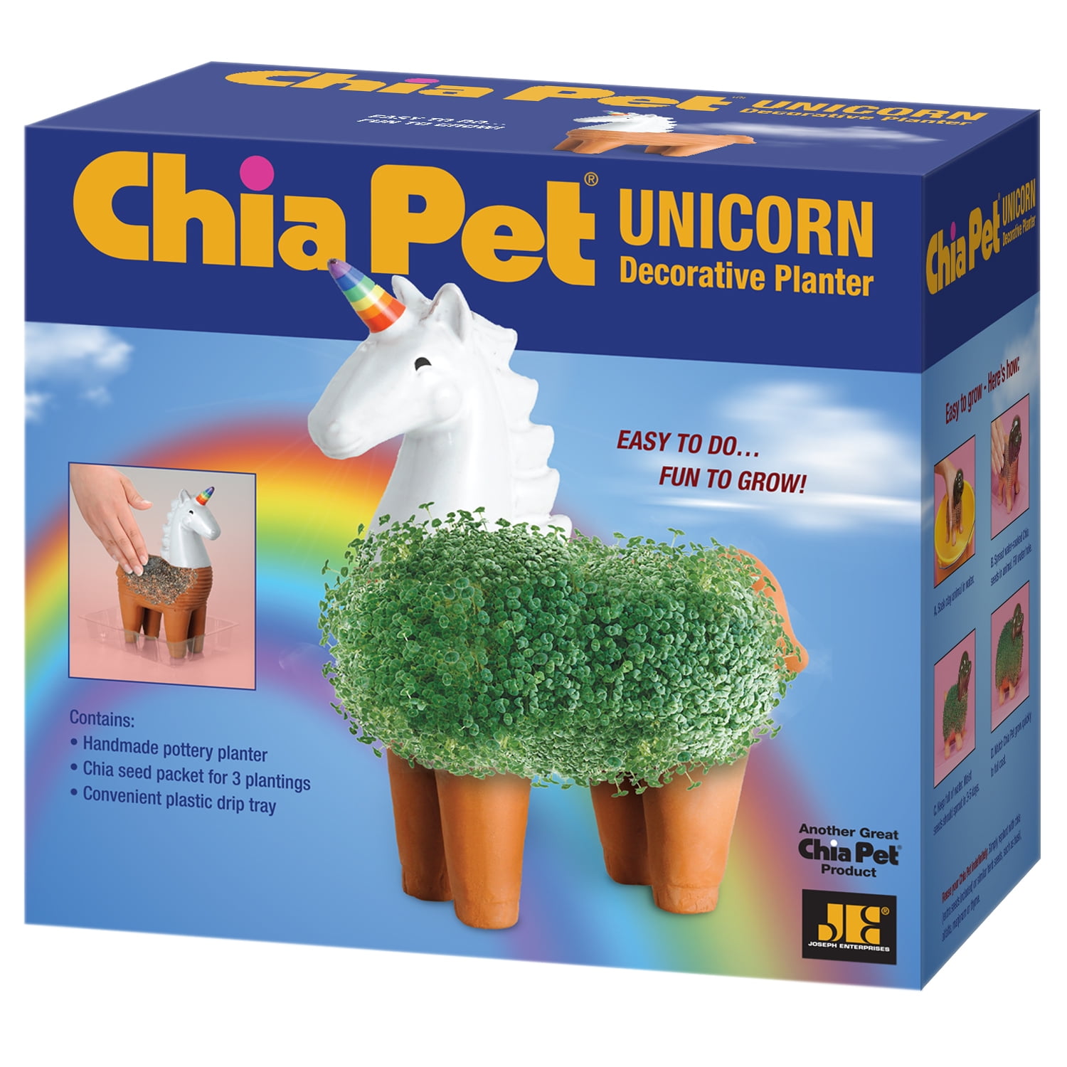 Chia Pet Unicorn Handmade Decorative Planter (1 Set) fd2m1 - Image 3