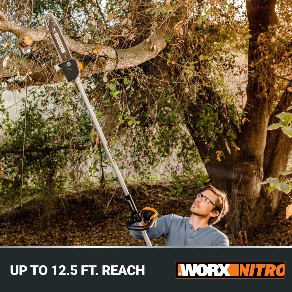 Worx Nitro Driveshare WA0222 40V Pole Saw Attachment (Black, 10 in) 9gyia