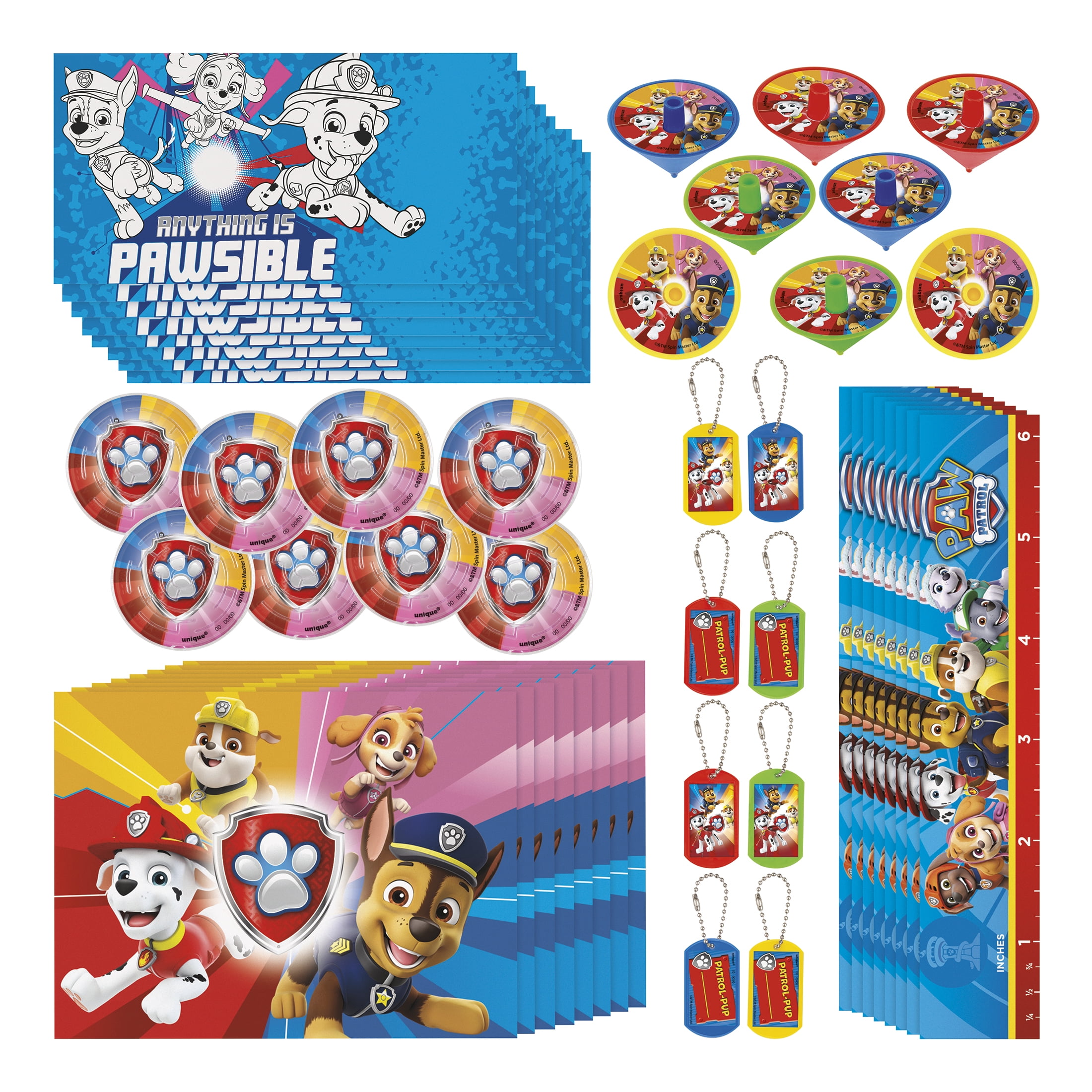 PAW Patrol Birthday Party Favor Kit, Kids Activity Set (48 Pieces) 3wwtu