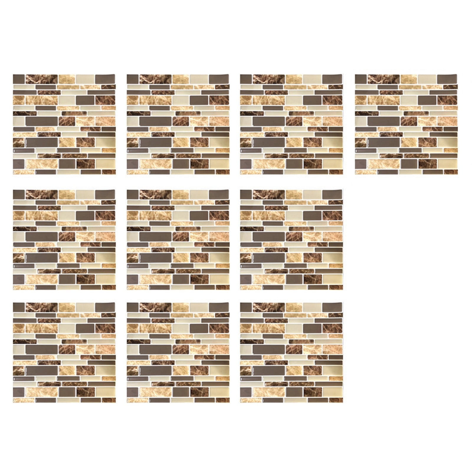 Yeetfub Peel and Stick Subway Wall Tiles for Kitchen and Bathroom (White, 10 Sheets, 4 in x 4 in) 2u7q4
