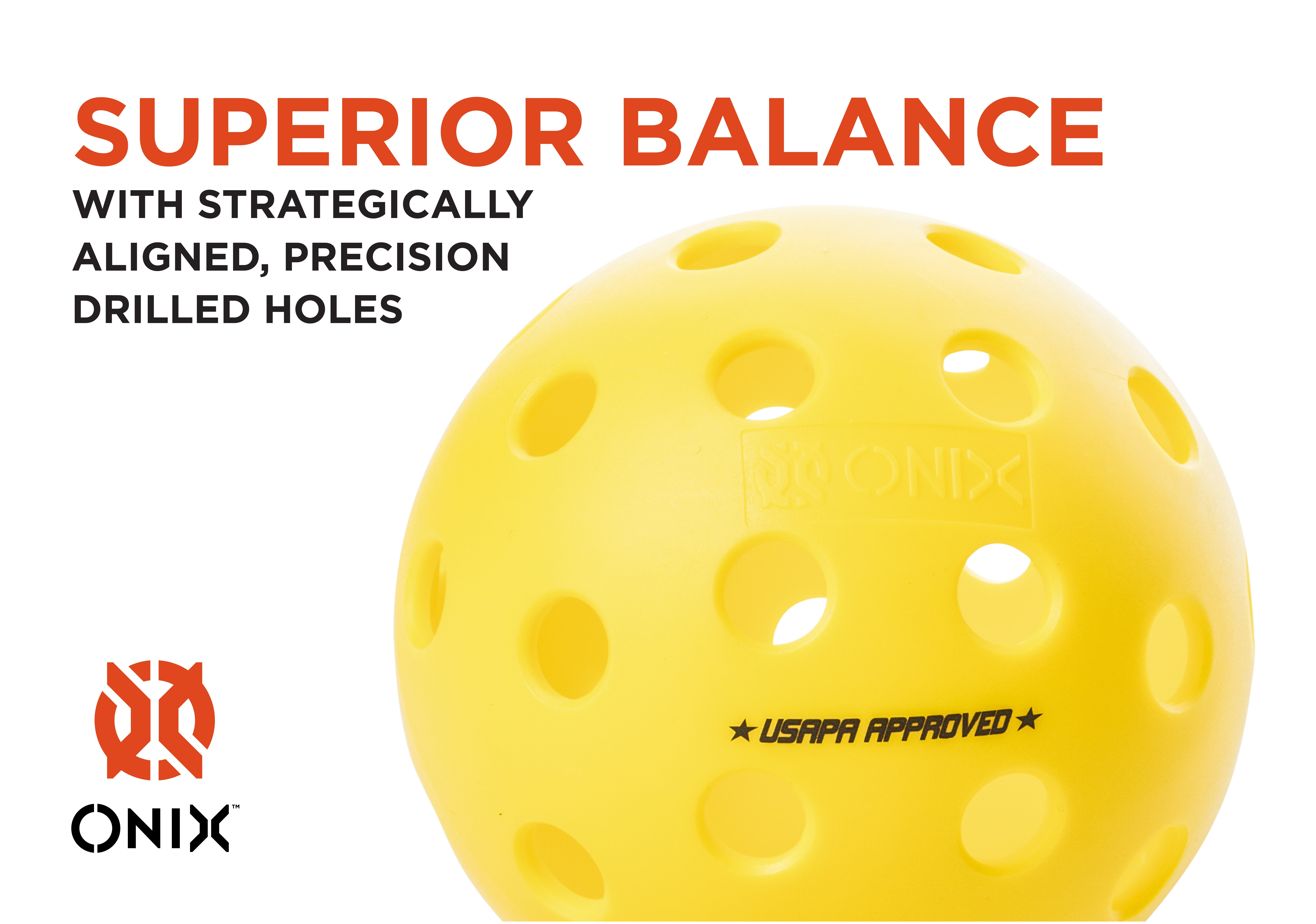 Onix Fuse G2 Pickleball Balls, Tournament Grade Outdoor Performance (Yellow, 3 Pack) a6evg
