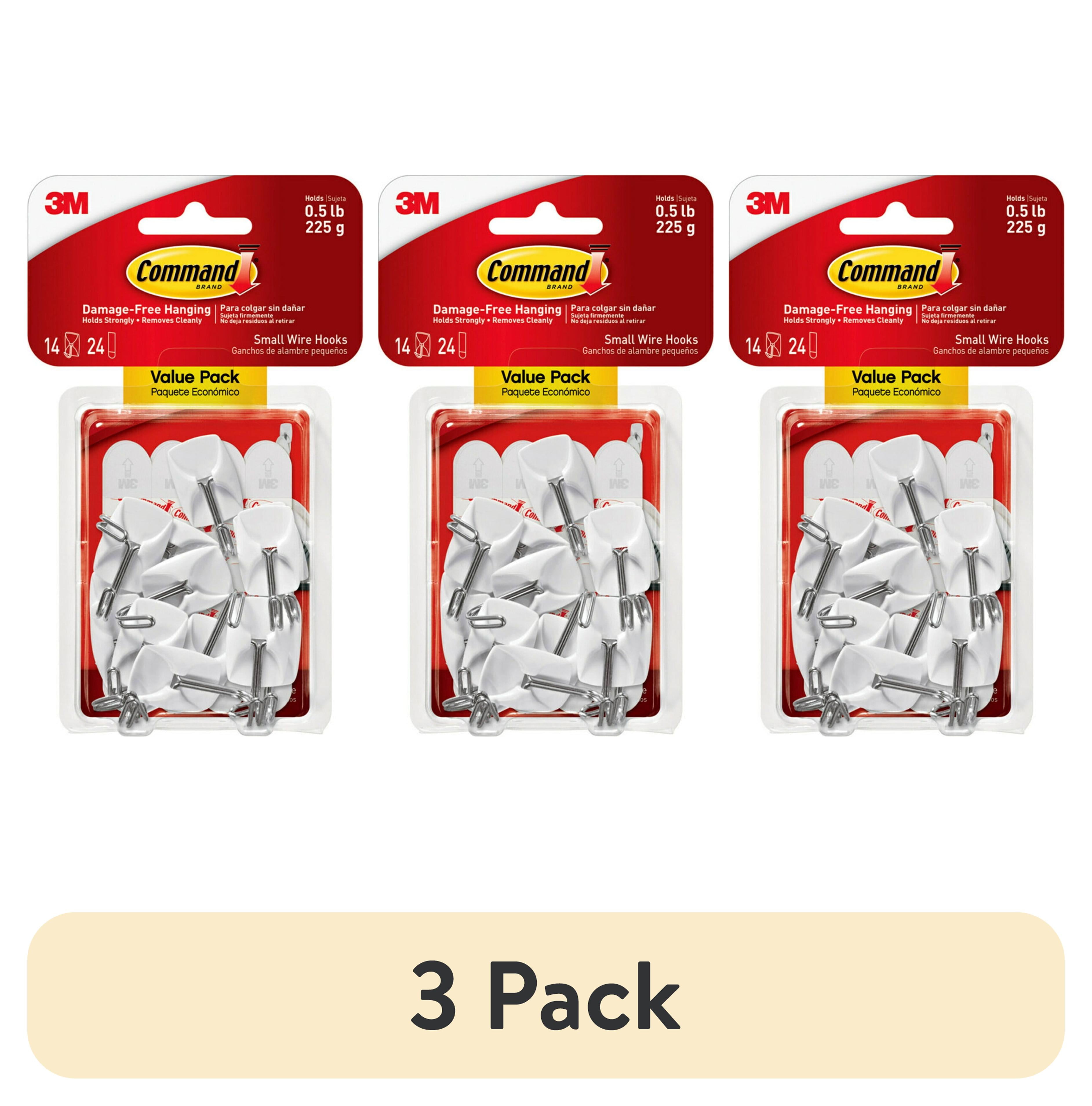 Command Small Wire Toggle Hooks, Damage-Free Adhesive Wall Hooks for Organizing (White, 14 Hooks and 24 Strips) tqzne