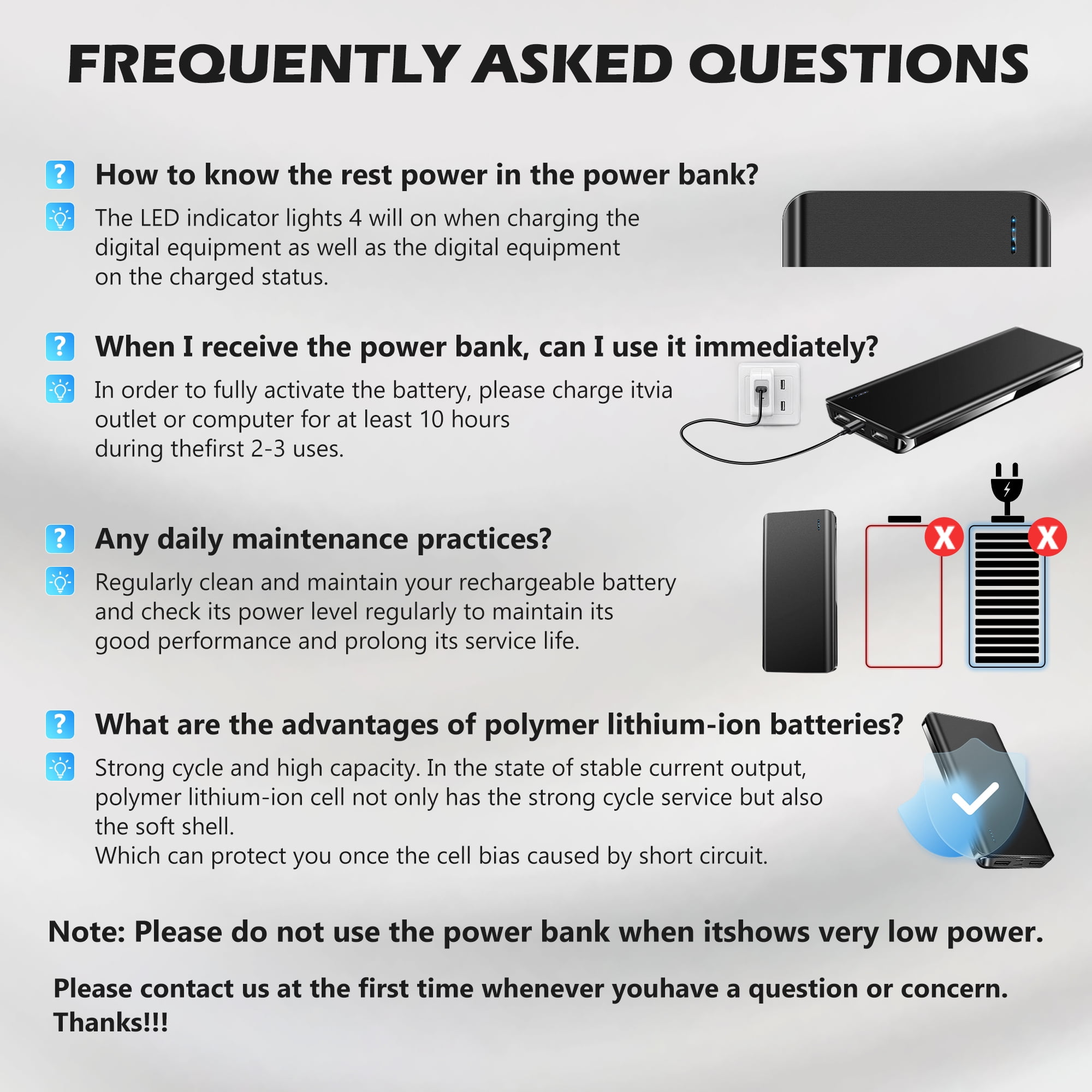 Yelomin 20000 mAh Portable Charger Power Bank Dual USB Battery Pack (Black, 20000 mAh) b2n2x